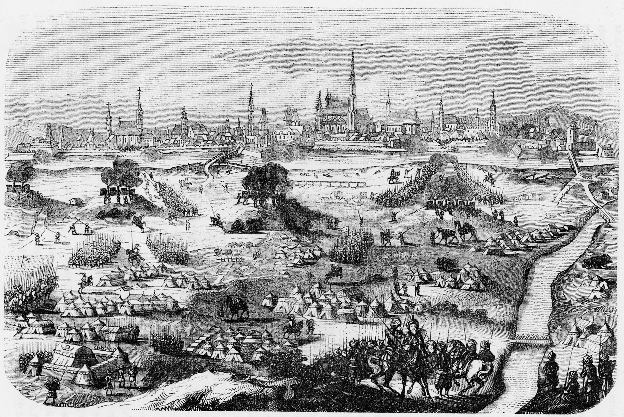 Siege of Vienna by the Turks. (1529)
