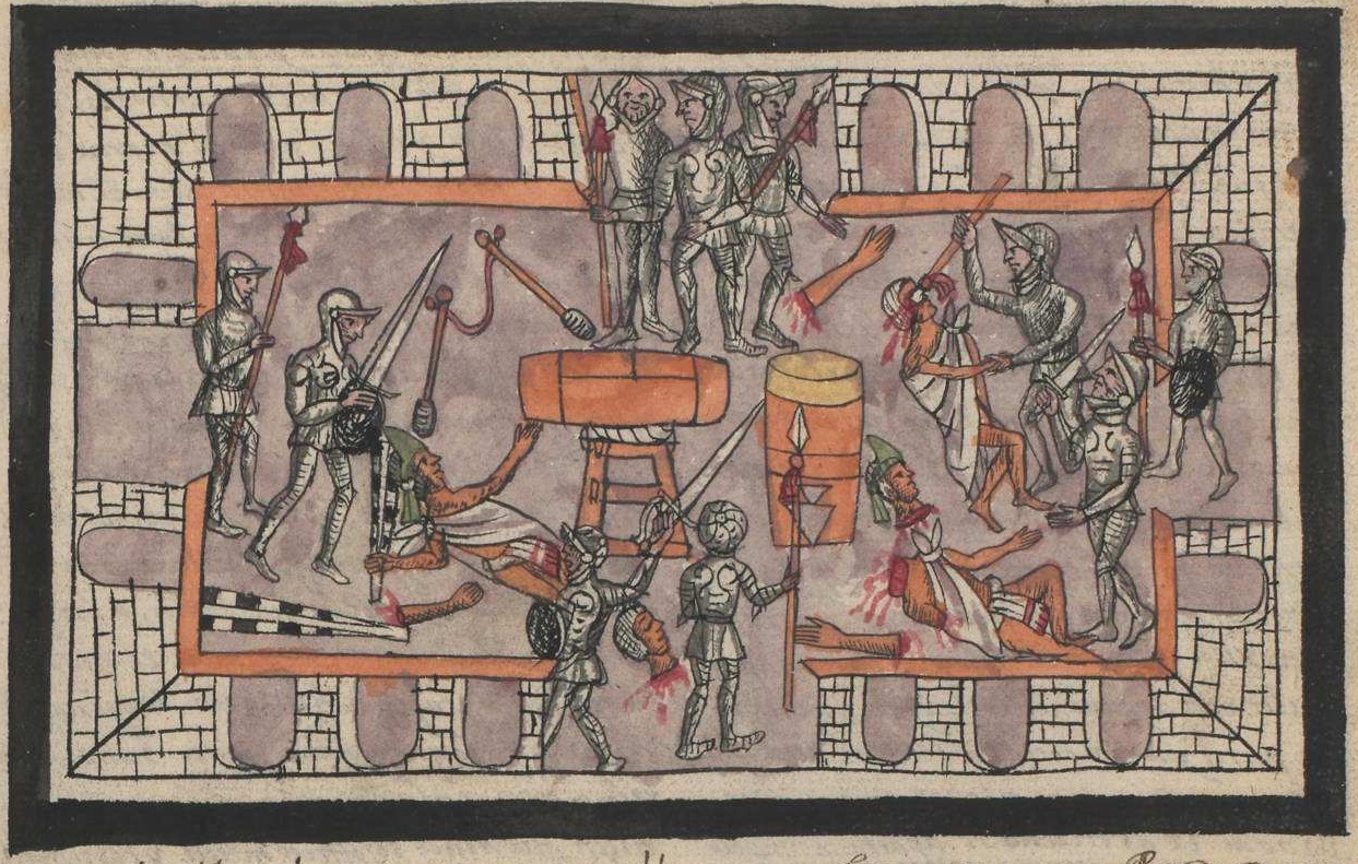 Massacre of the Great Temple from the Durán codex