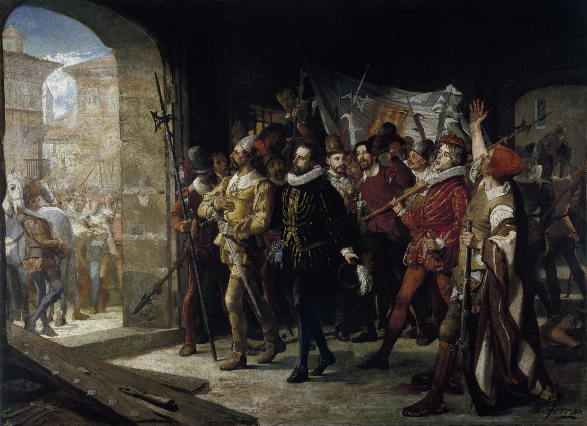 Antonio Pérez, freed from the prison of the Manifestados by the people of Zaragoza