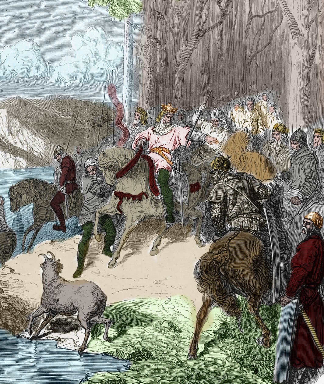 Spring Eve of the Battle of Vouille Clovis I finds a spring on the Vienna revealed by lilies, bears the emblem