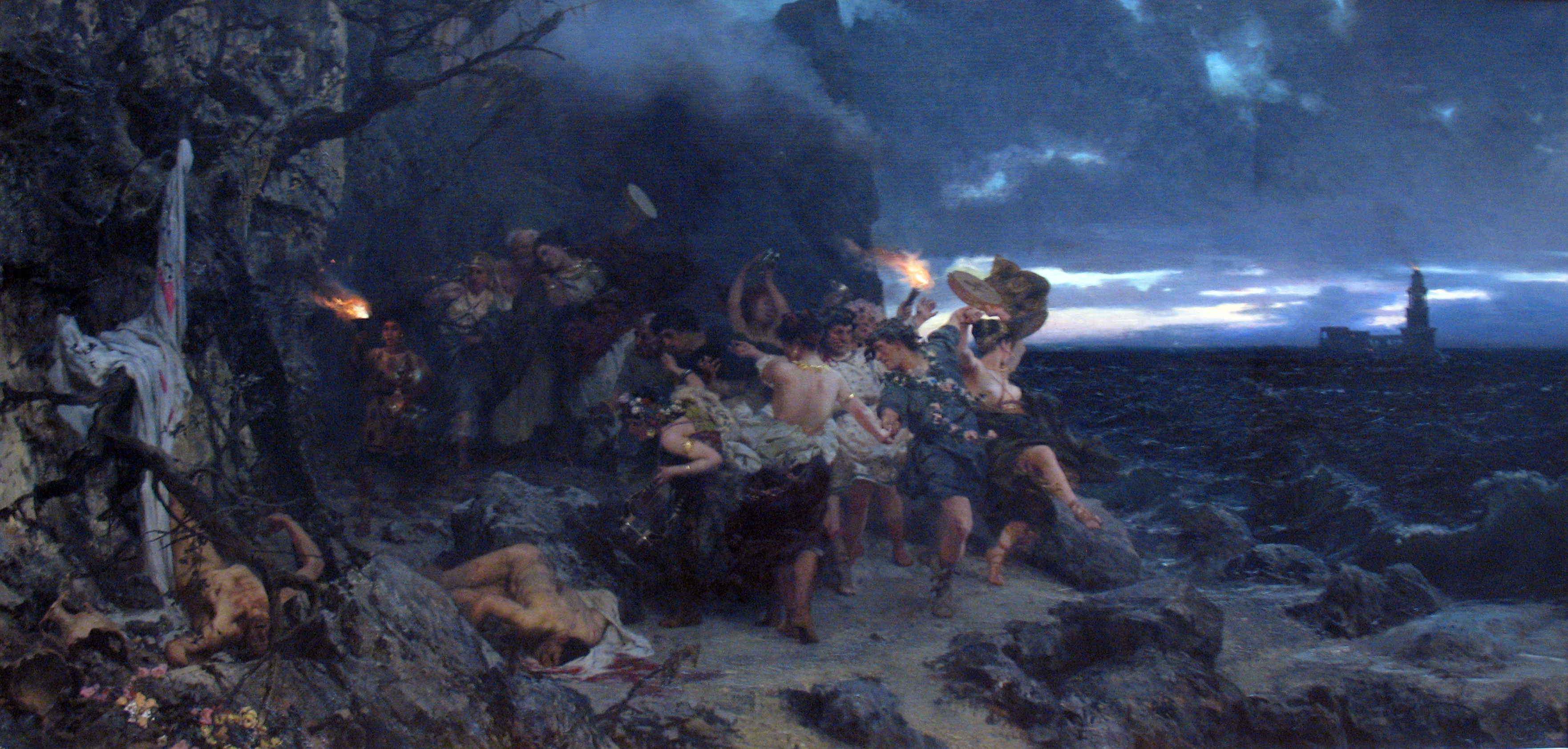 Orgy at the time of Tiberius on the island of Capri