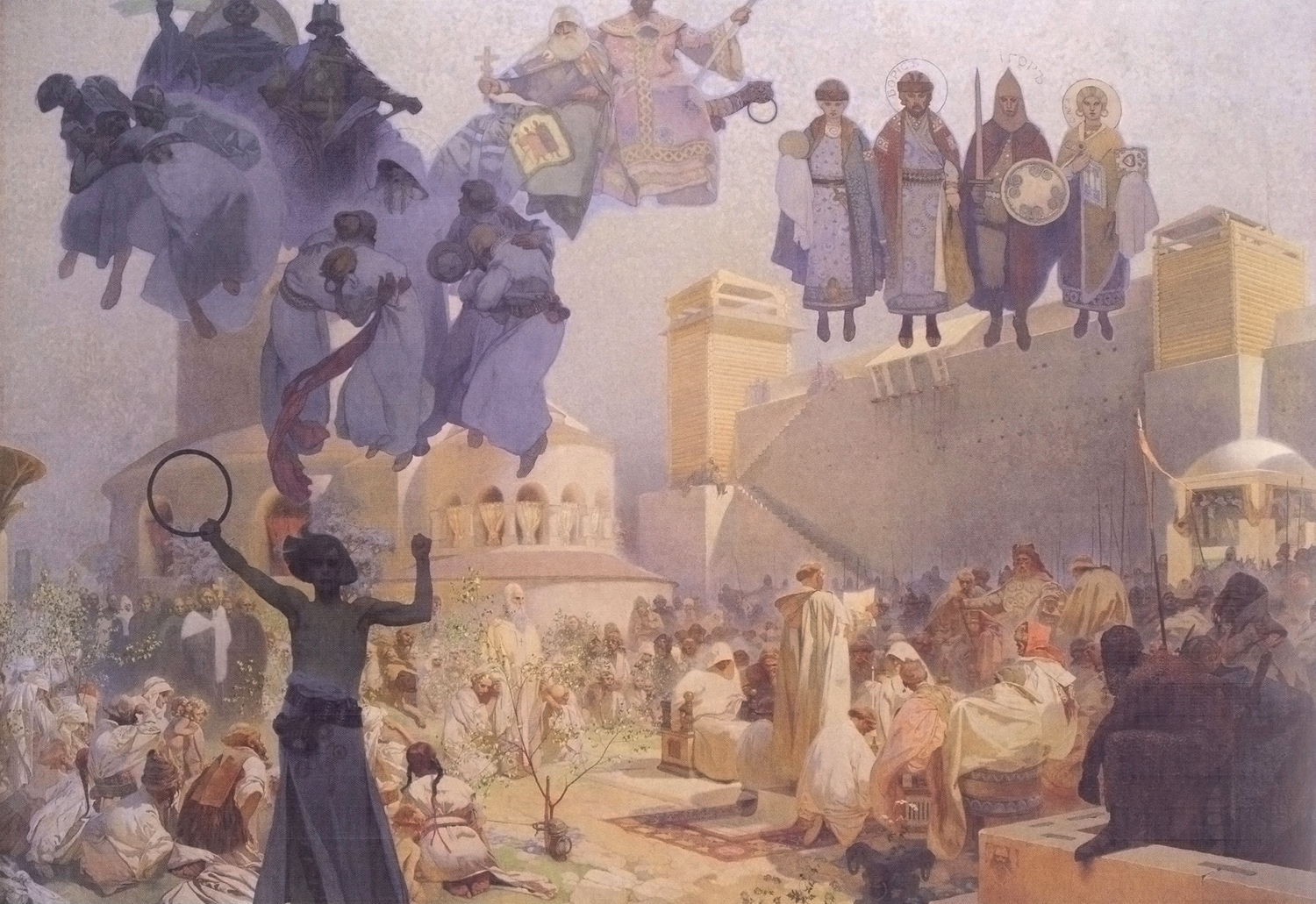 The Introduction of Slavonic Liturgy Alphonse Mucha