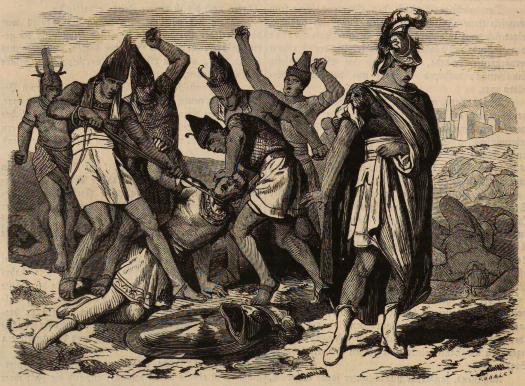 Hophra is strangled by the people