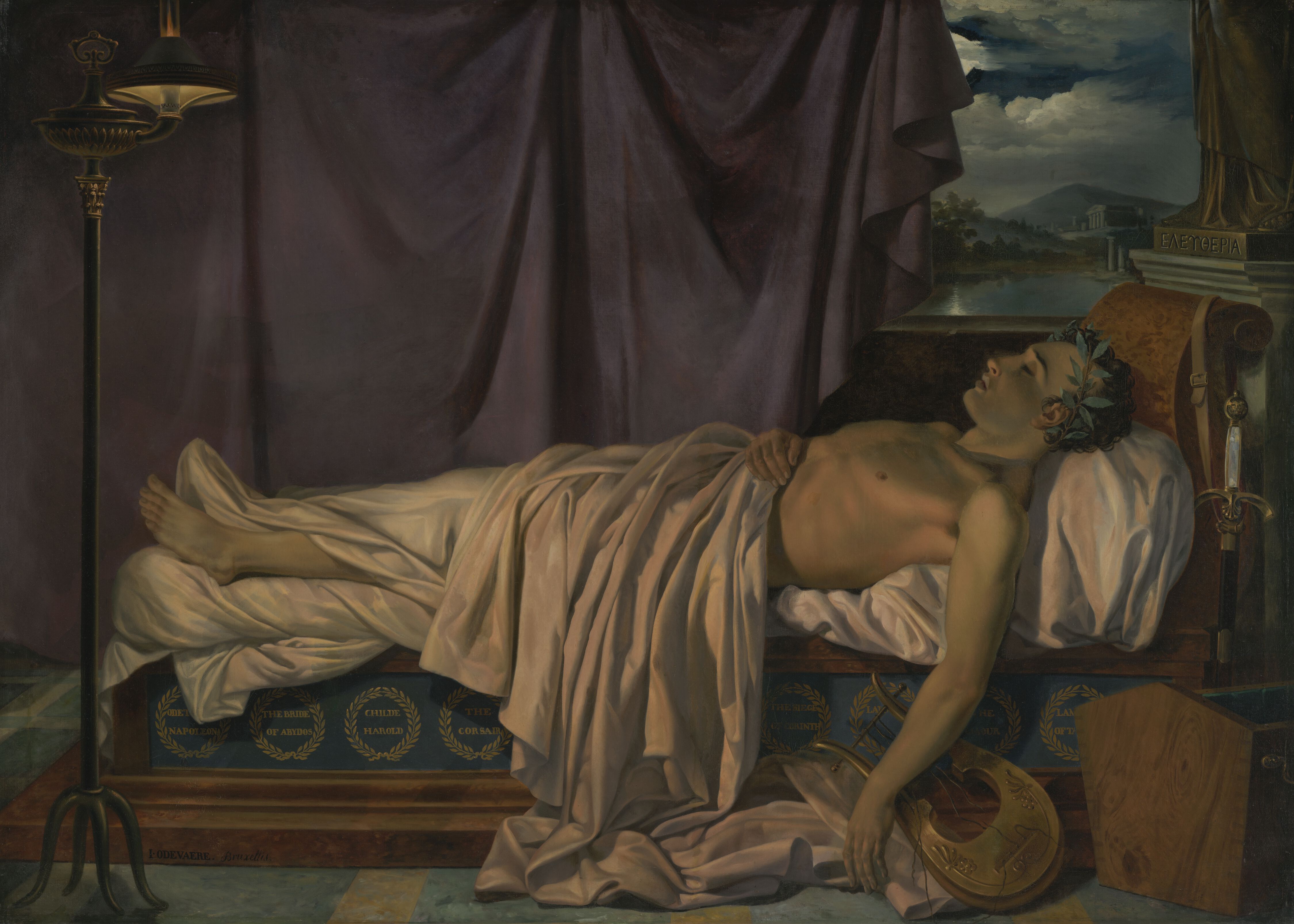 Lord Byron on his deathbed