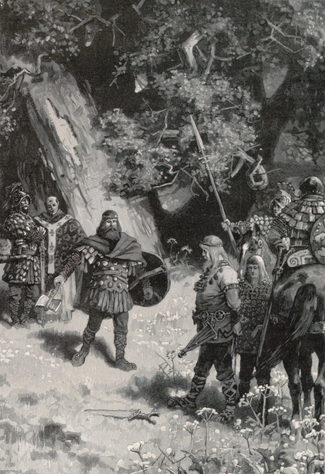 The Frankish prince Ragnachar is killed by Clovis after losing the battle