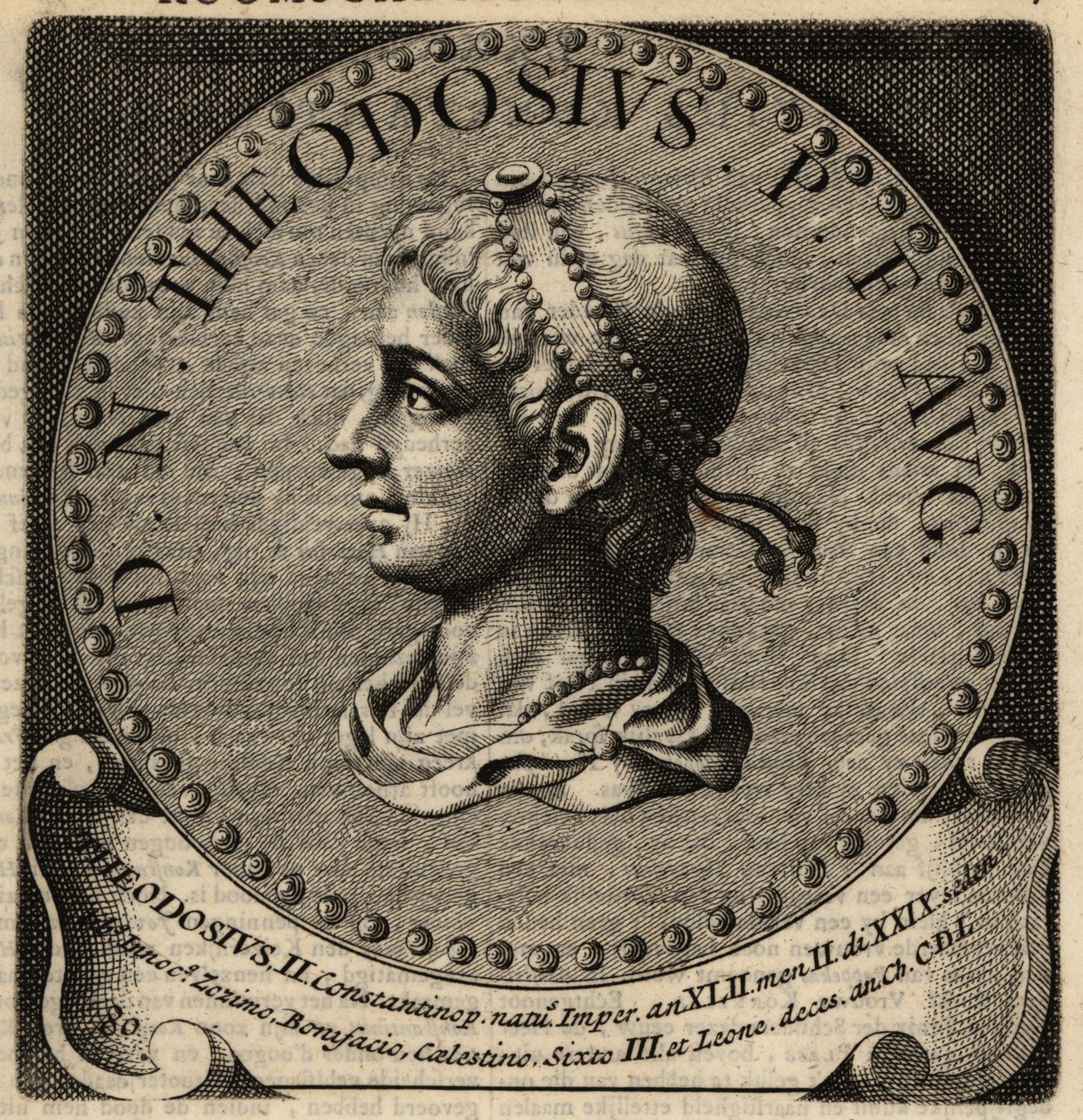 Portrait of Eastern Roman Emperor Theodosius II