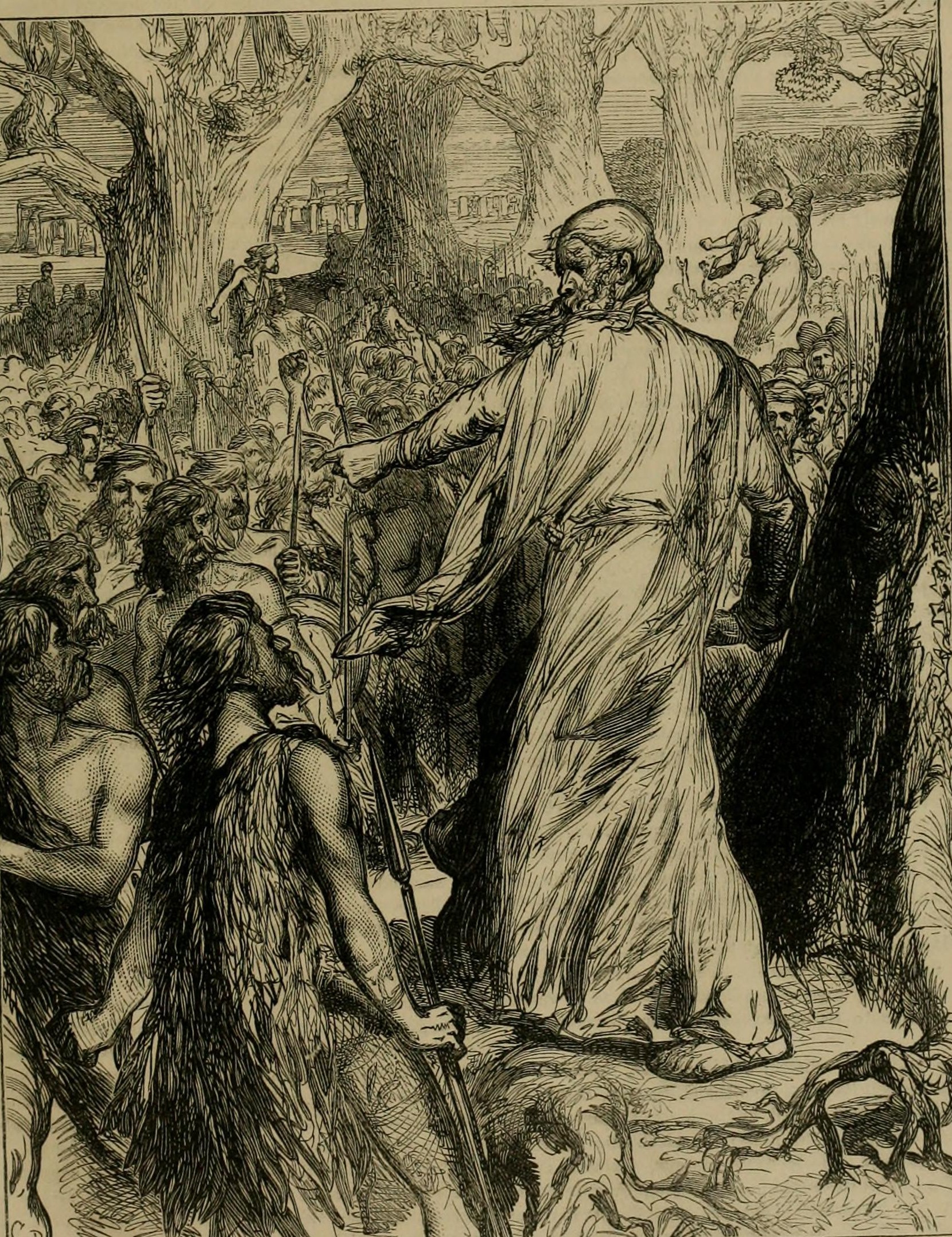 Druids Inciting the Bretons to Oppose the Landing of the Romans