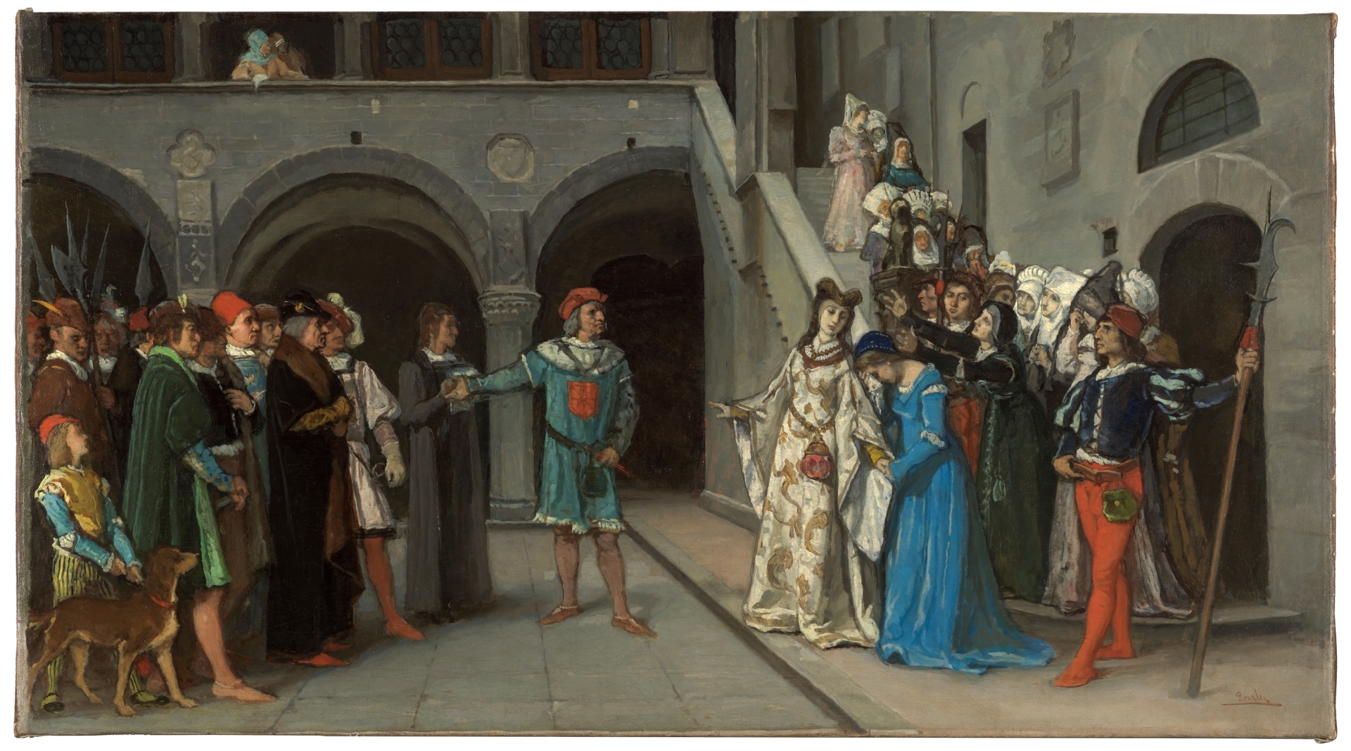 Doña Blanca of Navarre handed over to the Captal of Buch