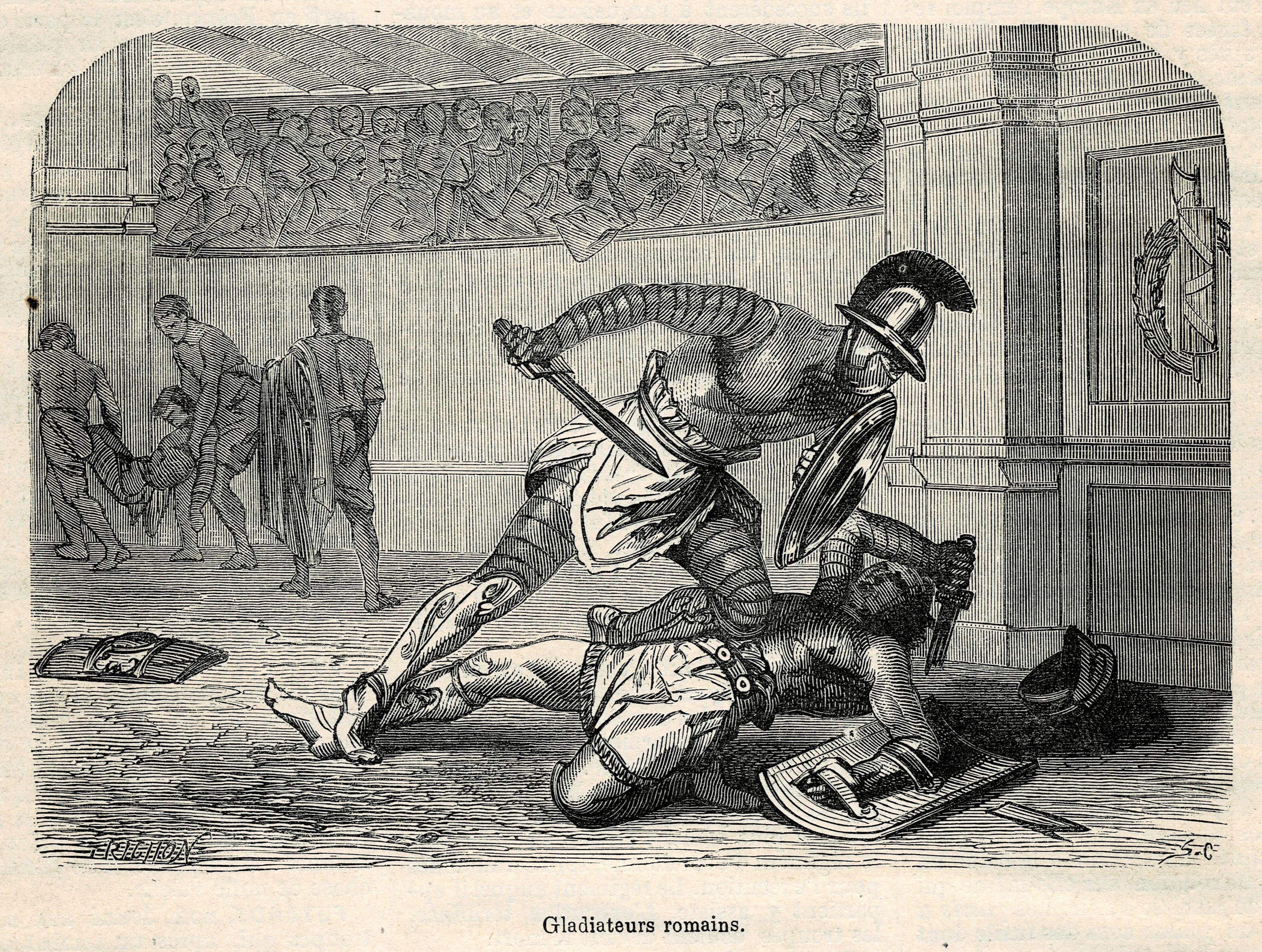 Roman gladiator combat