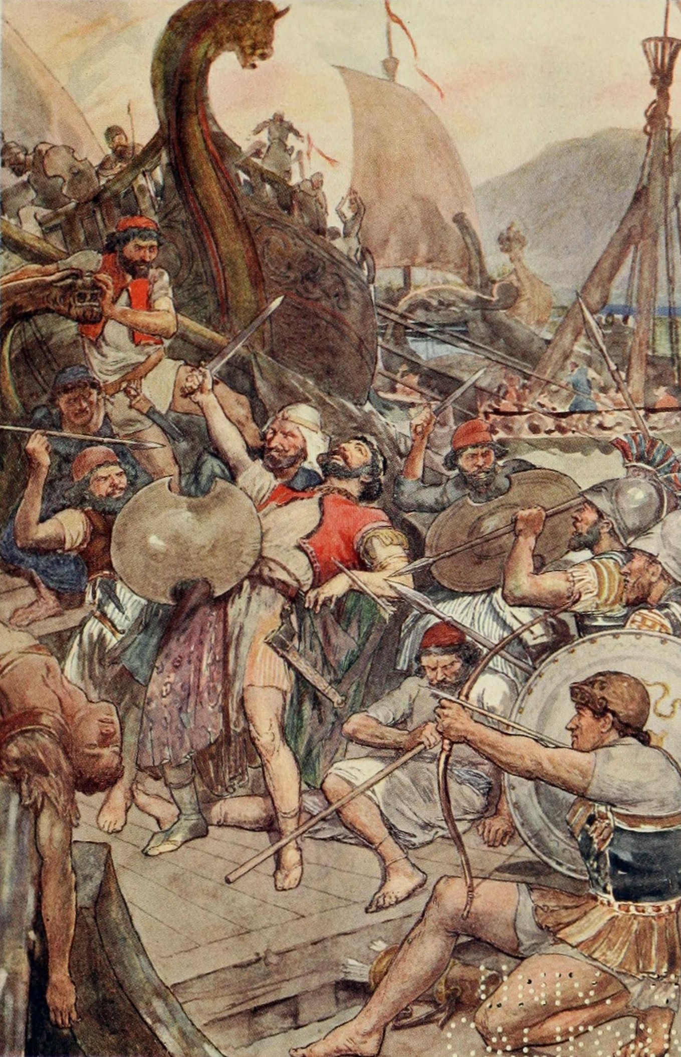 Death of the Persian admiral at Salamis