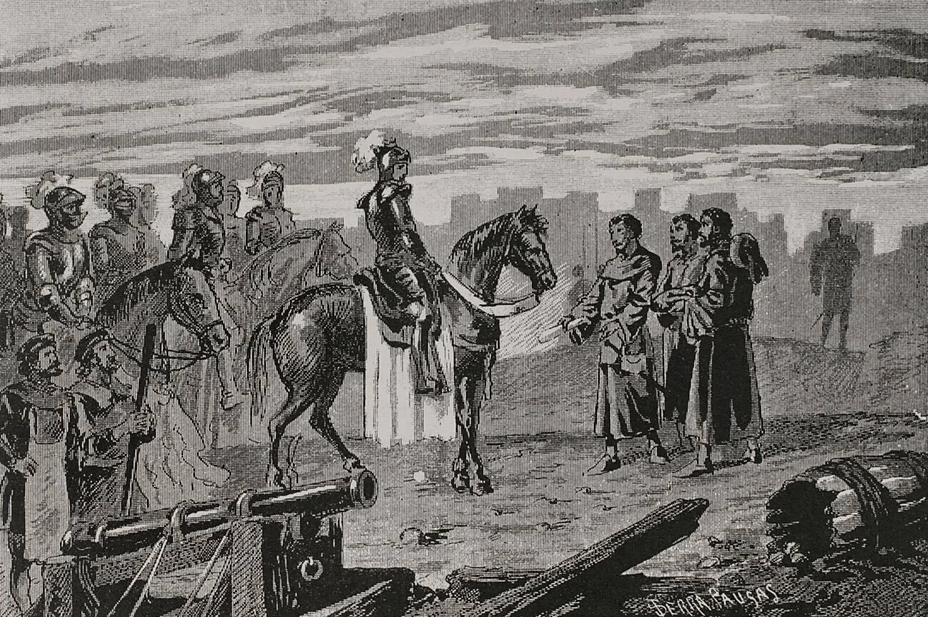 Surrender of of the city of Gerona (Girona) to the Duke of Lorraine
