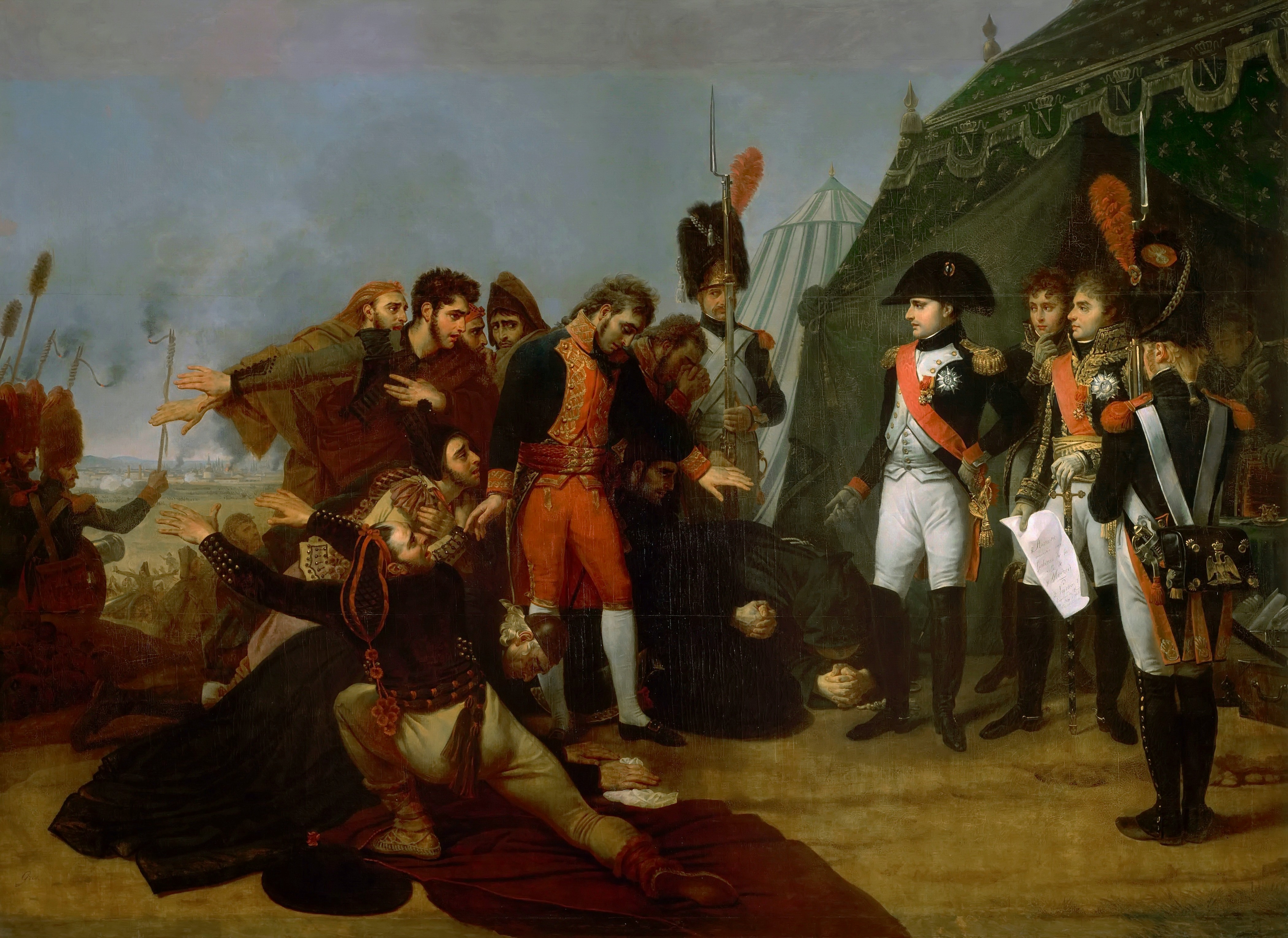 Napoleon accepts the surrender of Madrid