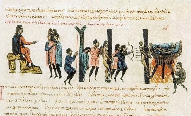 Romans (Niketas Oryphas) punish Cretan Saracens