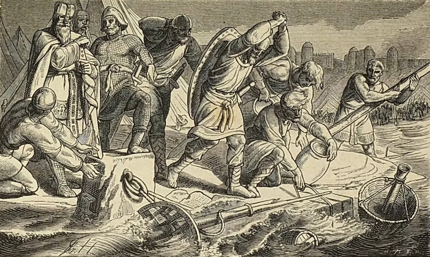 Ships of Henry III sunked before Pressburg