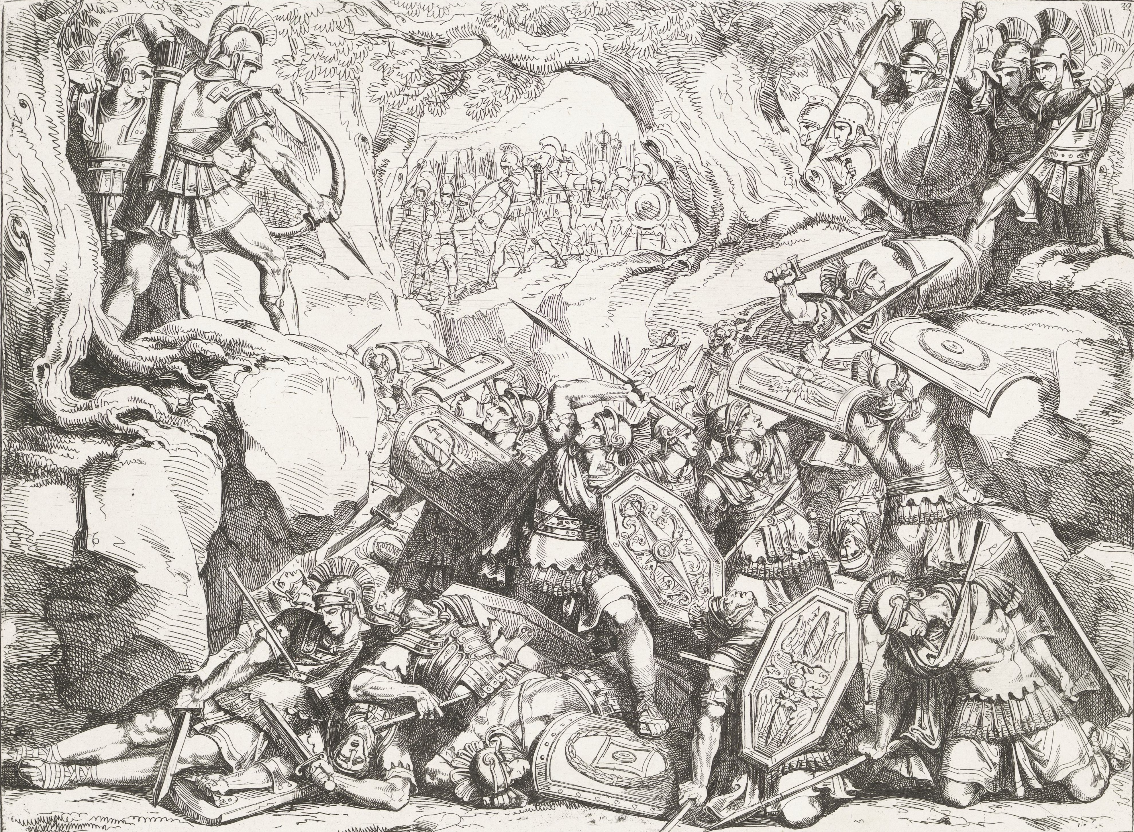 Battle of the Cremera The three hundred Fabii Bartolomeo Pinelli, Istoria Romana