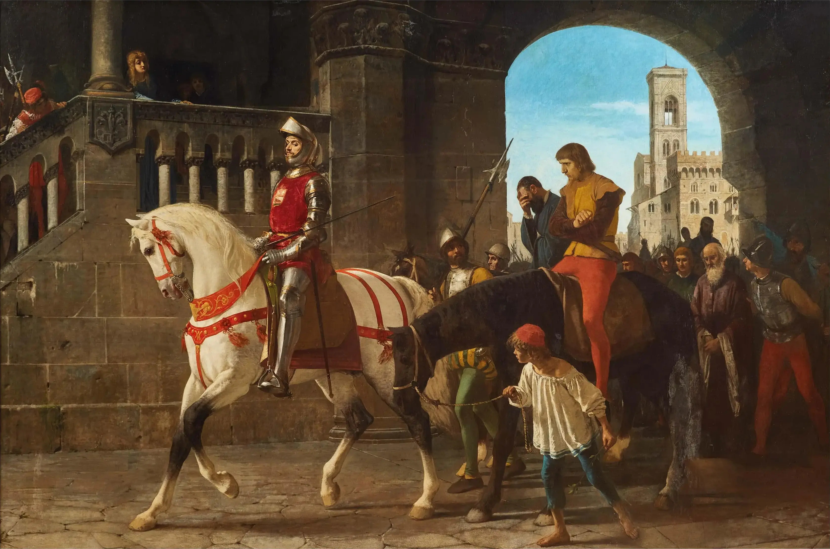 Gualtieri di Brienne leads Giovanni di Bernardo Medici and Guglielmo Altoviti to the scaffold