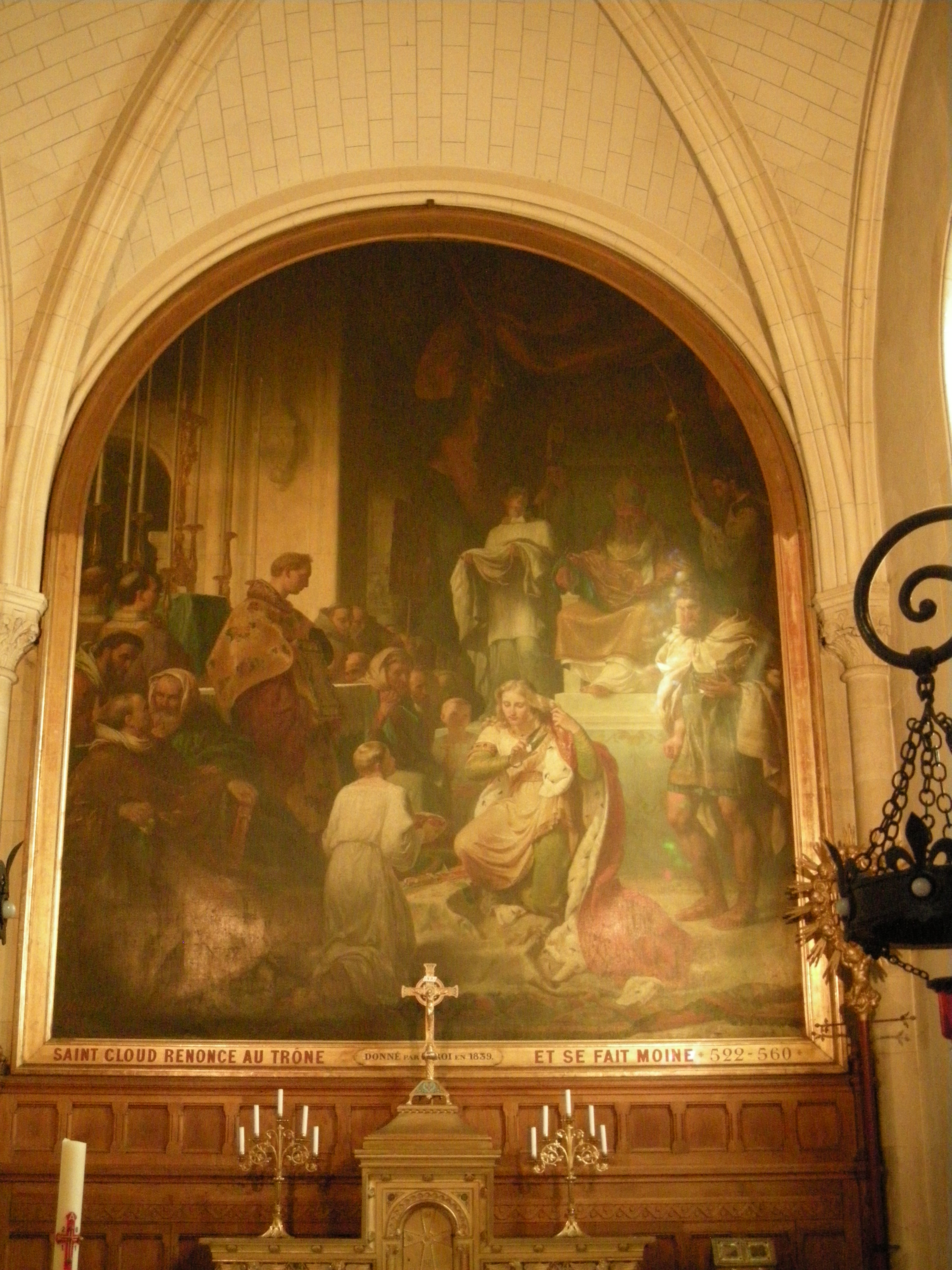 Saint Cloud renounces the throne and becomes a monk