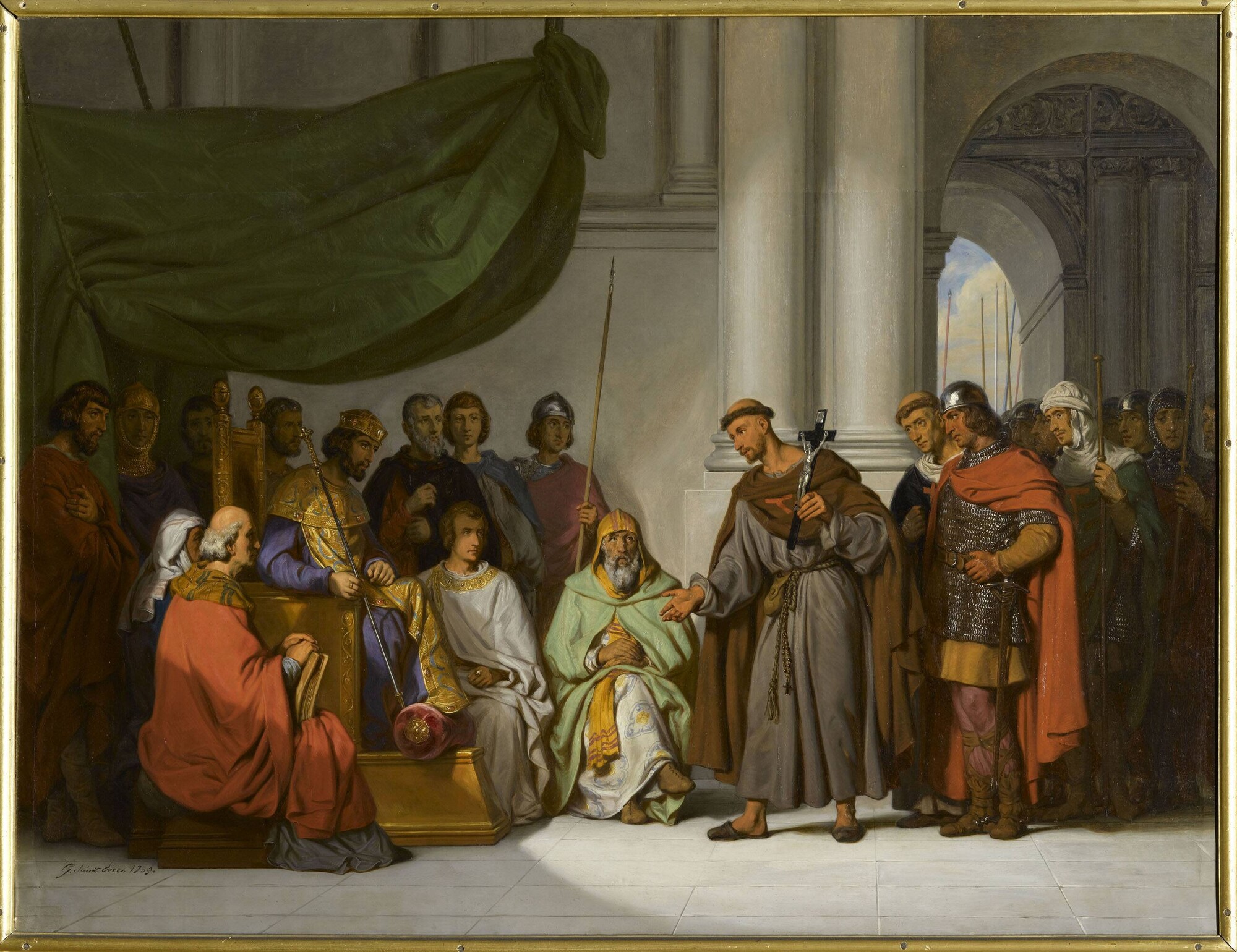 Alexis Comnenus receives Peter the Hermit in Constantinople