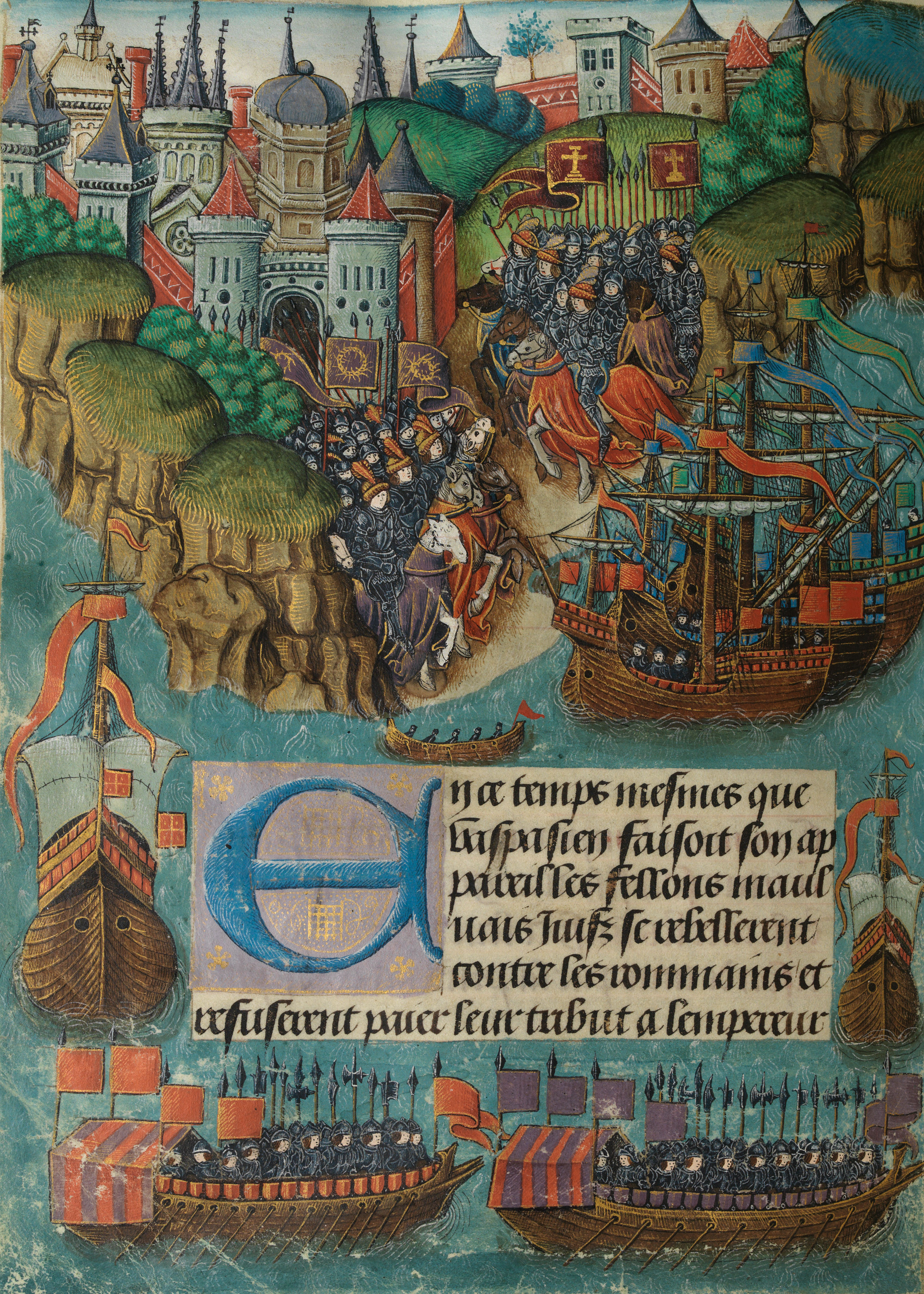 Emperor sends Vespasian with an army to destroy the Jews