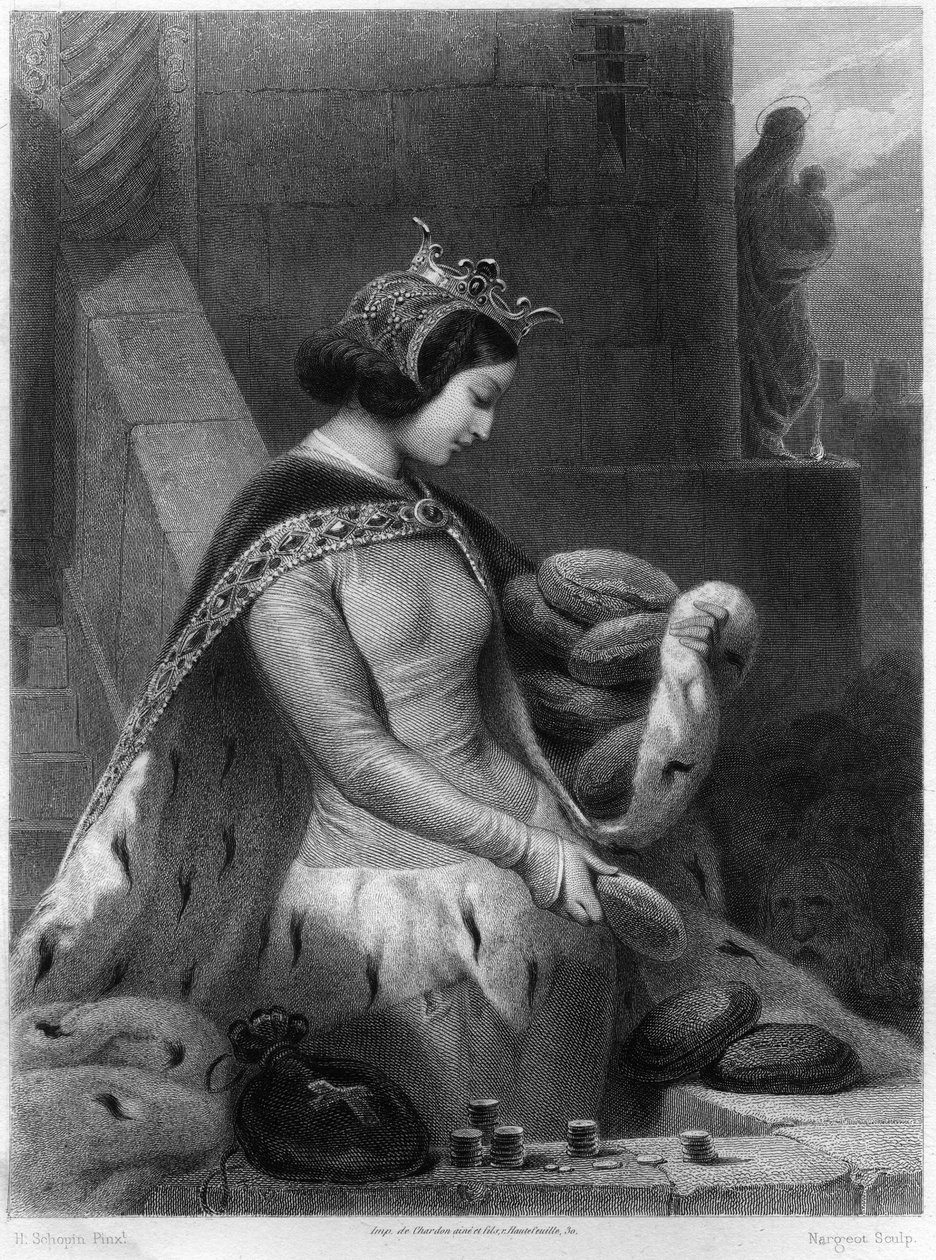 Saint Bathilde, Queen of France (died 680) wife of Clovis II. In 'Les Saintes Femmes'