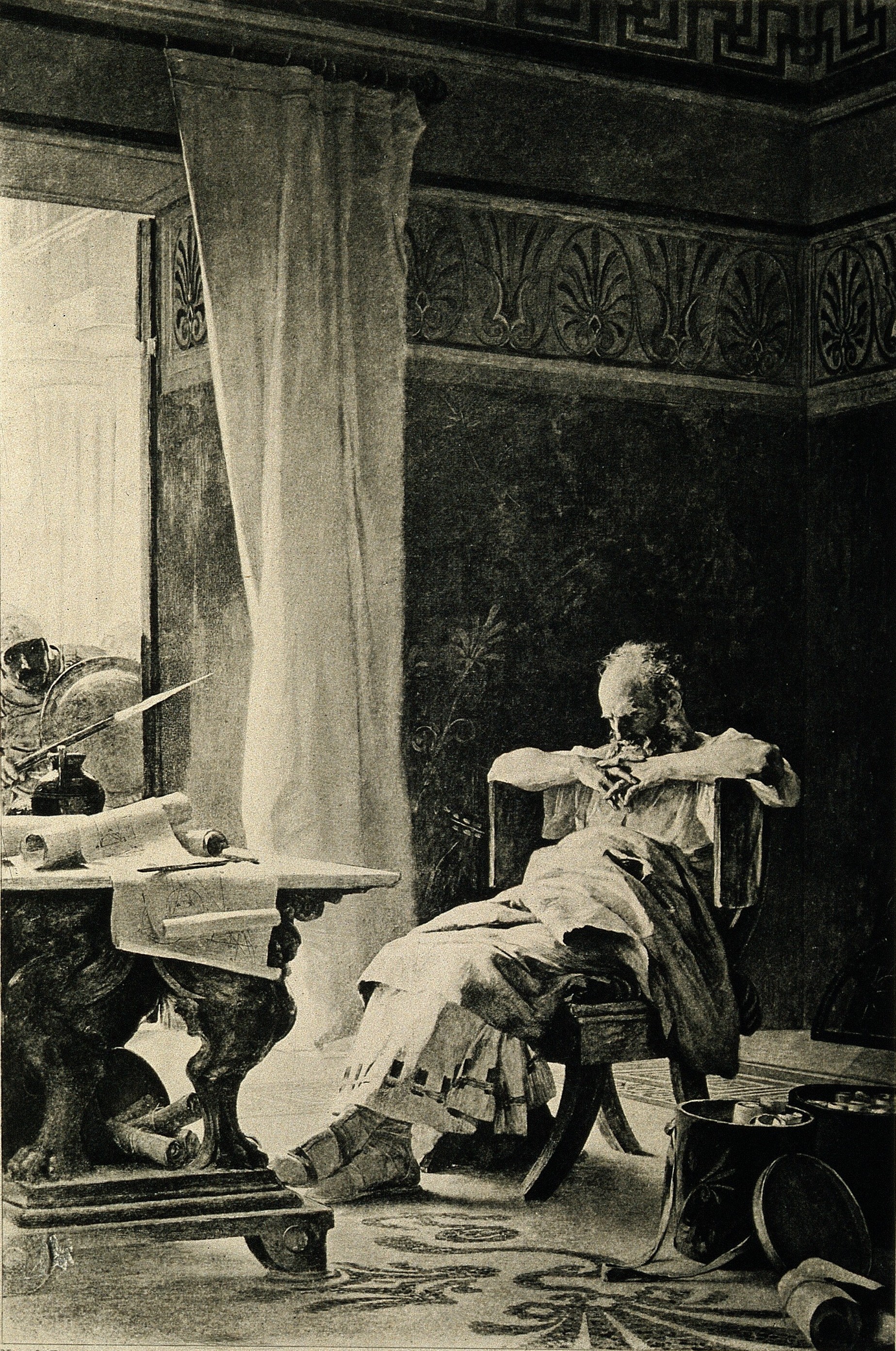 Archimedes Siracus. Photogravure by R. Paulussen after N. Barabino
