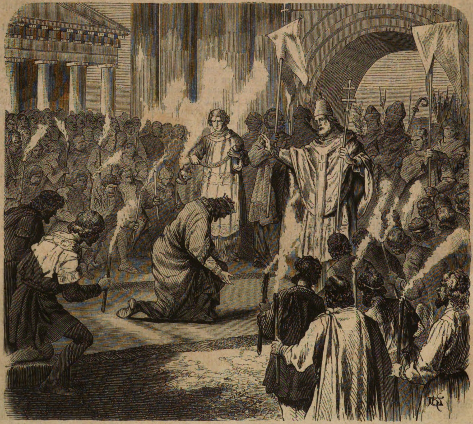 Pope John I arriving to Constantinople