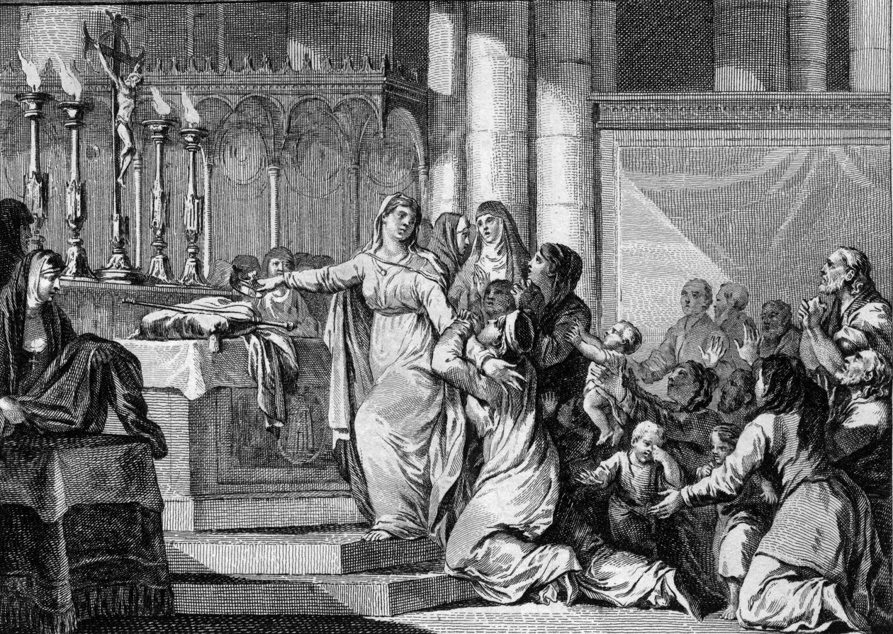 Sainte Bathilde, Queen of the Francs and widow of Clovis II, decided to take the veil in the monastery of Chelles