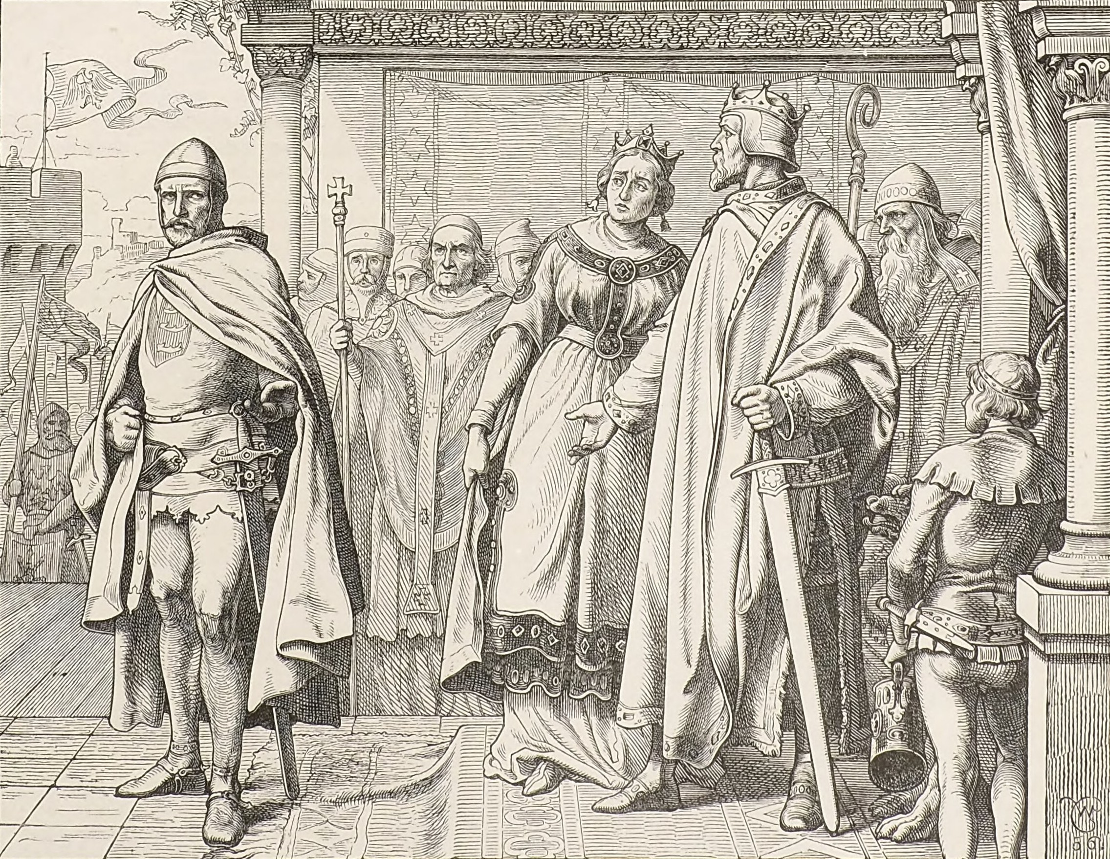 Ernst of Suabia before Conrad II at Ingelheim