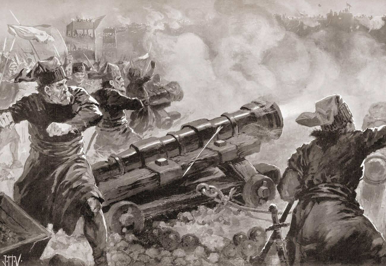 The siege and fall of Constantinople by the Turks