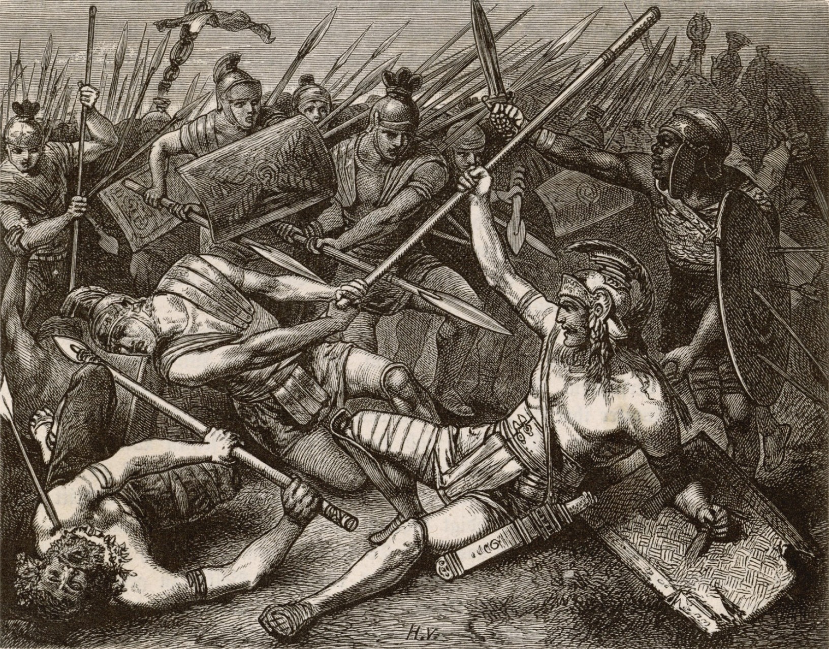 Tod des Spartacus by Hermann Vogel