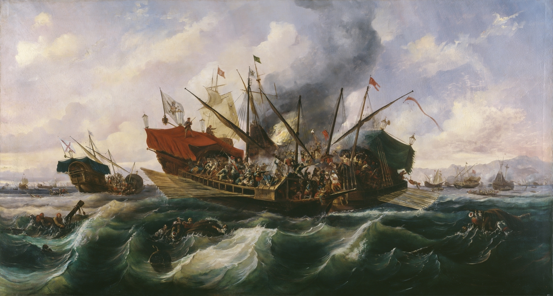 Episode of the naval battle of Lepanto