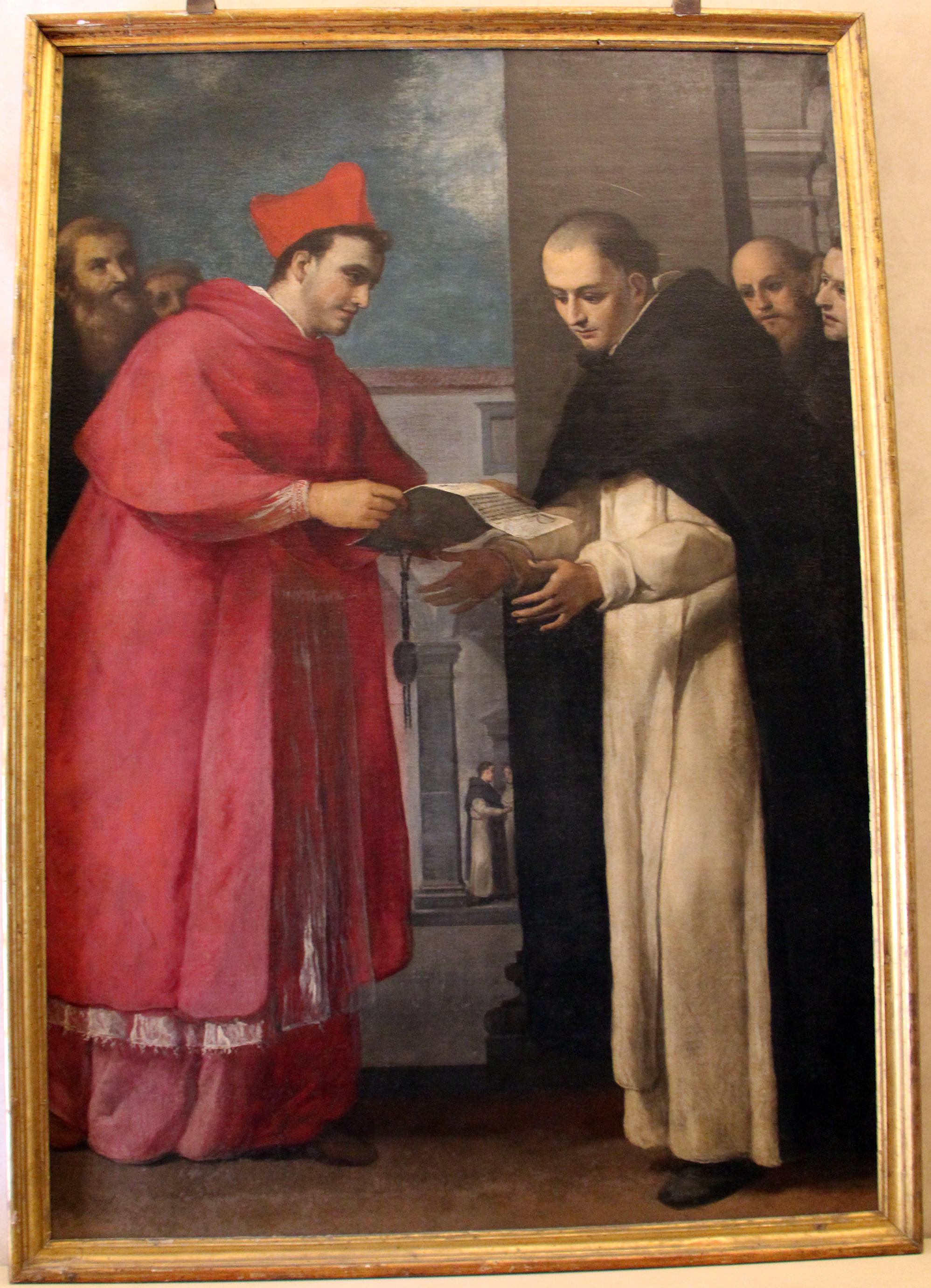 St. Charles Borromeo hands a bull to a Dominican friar, from the convent of St. Mark