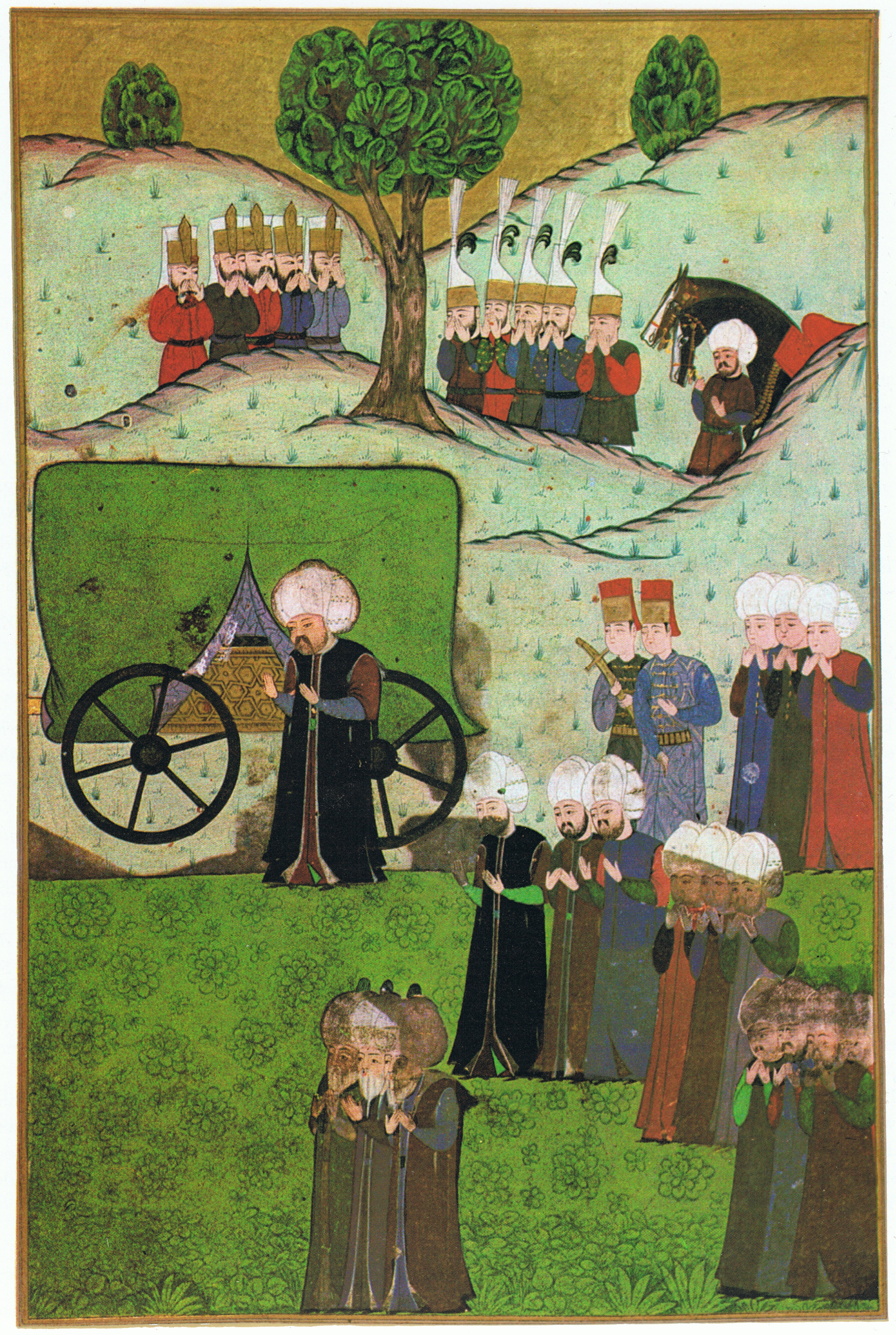 Sultan Selim II. at the arrival of Suleiman I's corpse near Belgrade