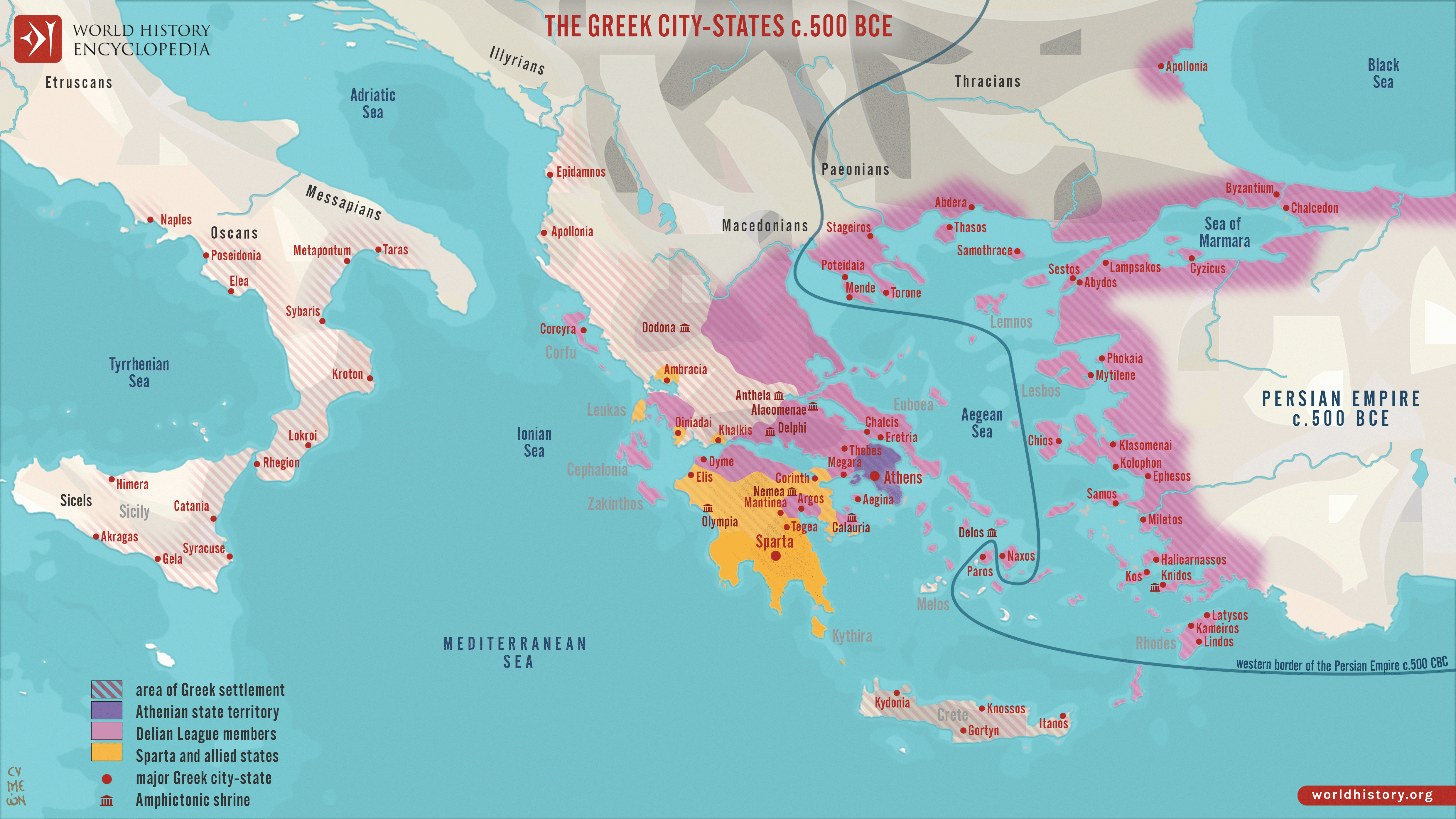 Map of the Greek City States