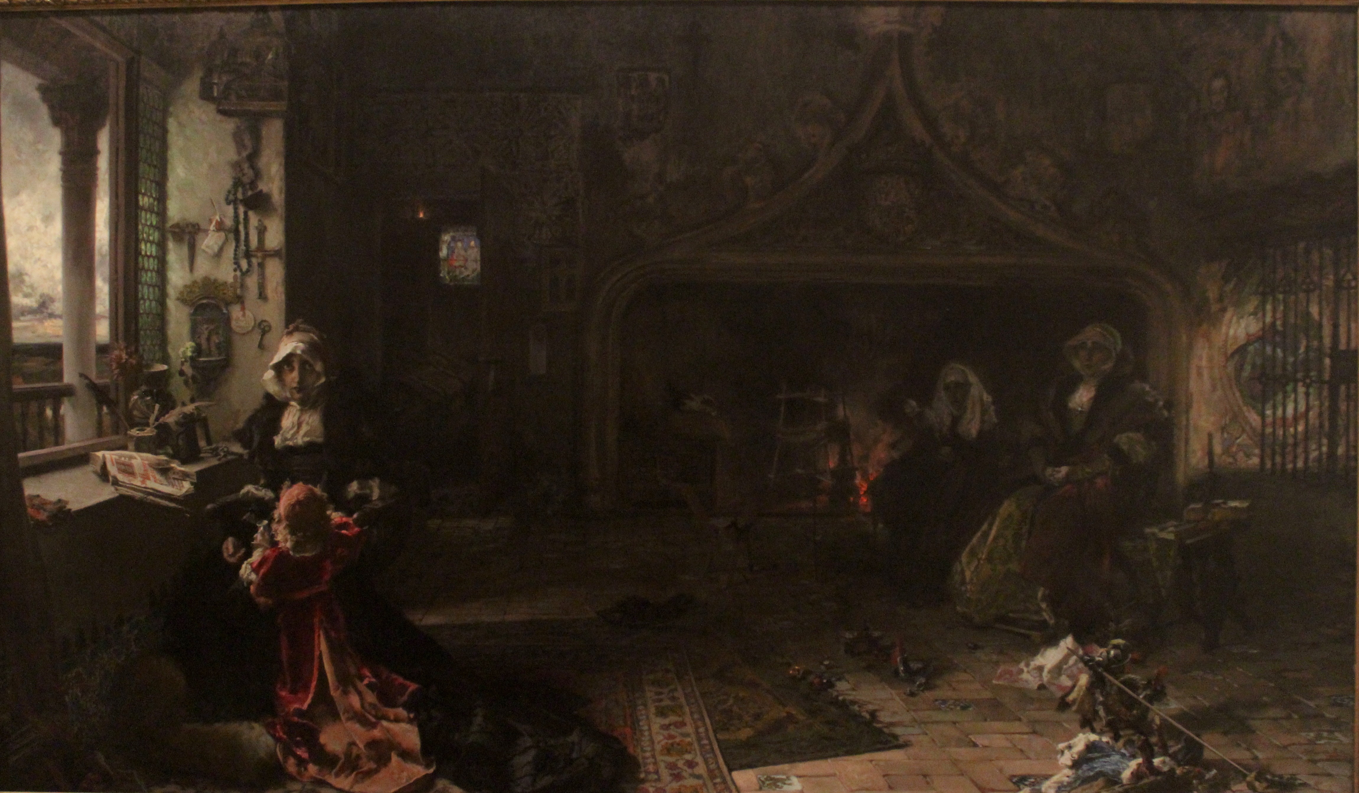 Queen Joanna the Mad, confined in Tordesillas with her daughter, the Infanta Catherine
