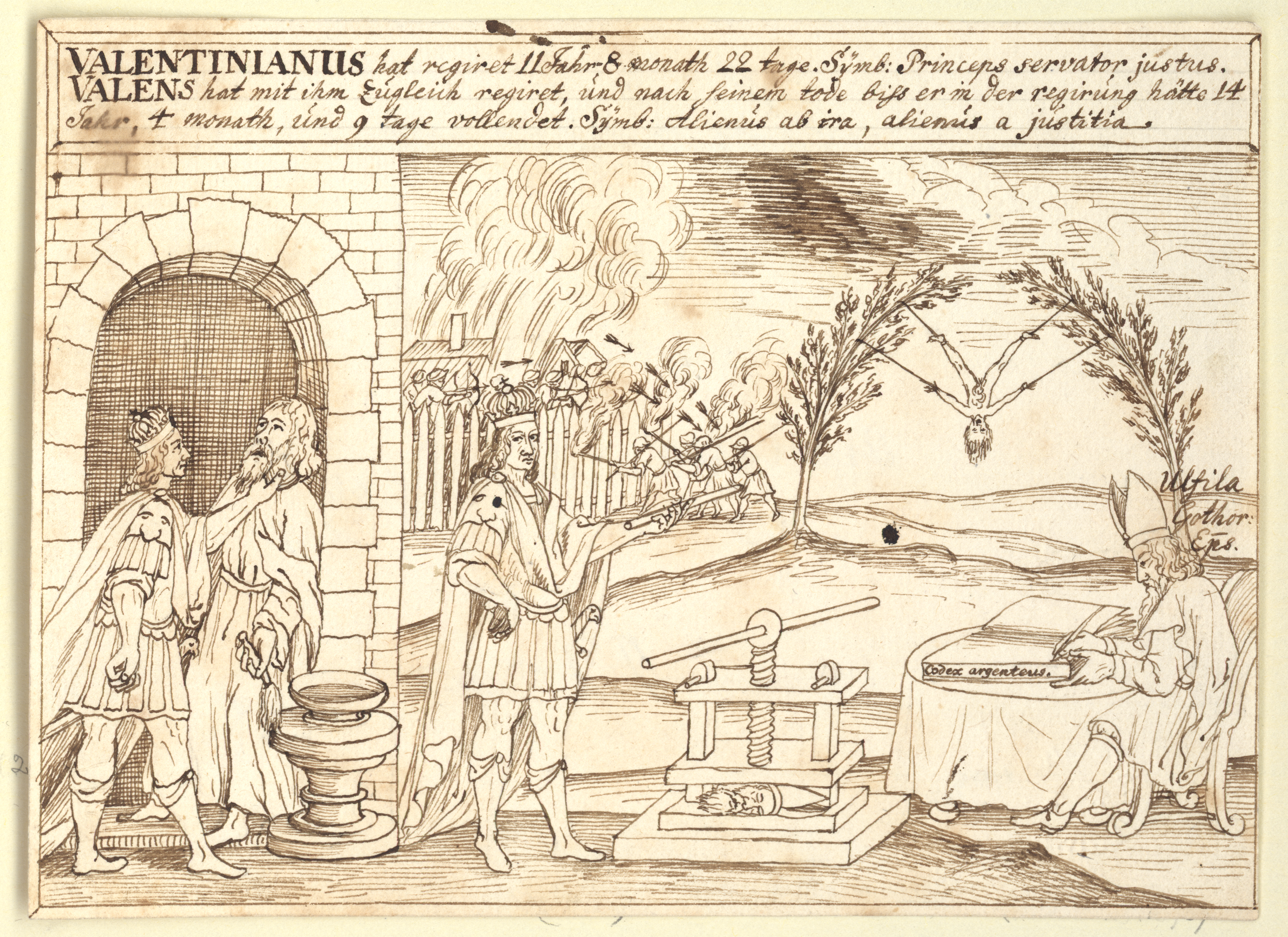 Scenes from the lives of the imperial brothers Valentinianus and Valens