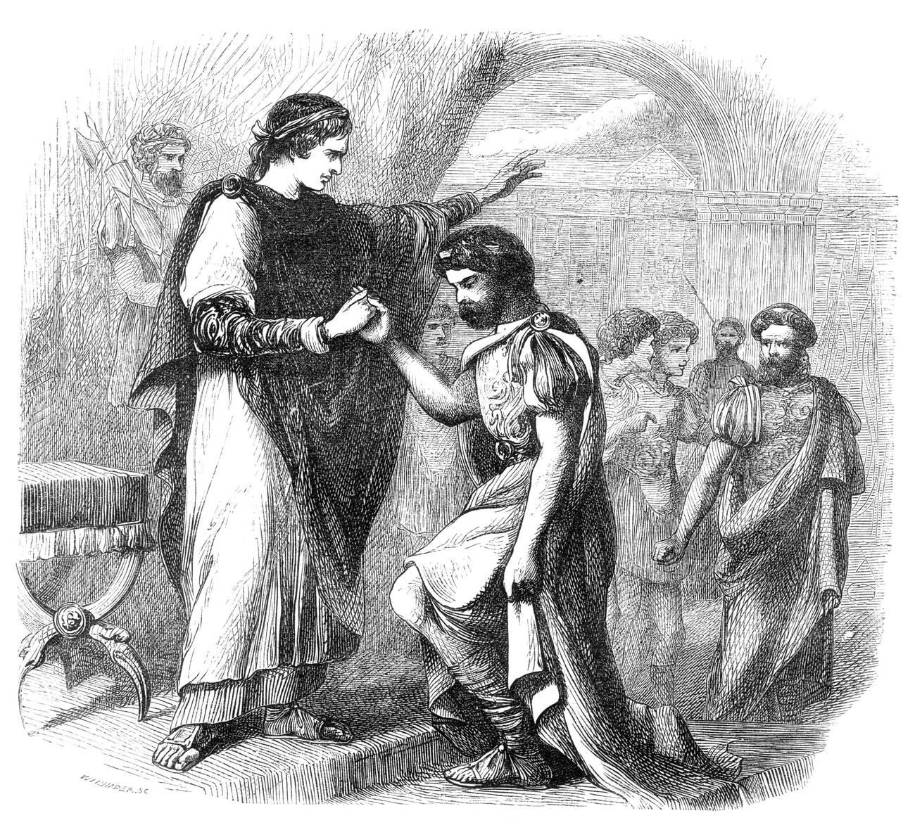 Herod Archelaus receiving  favour by Augustus