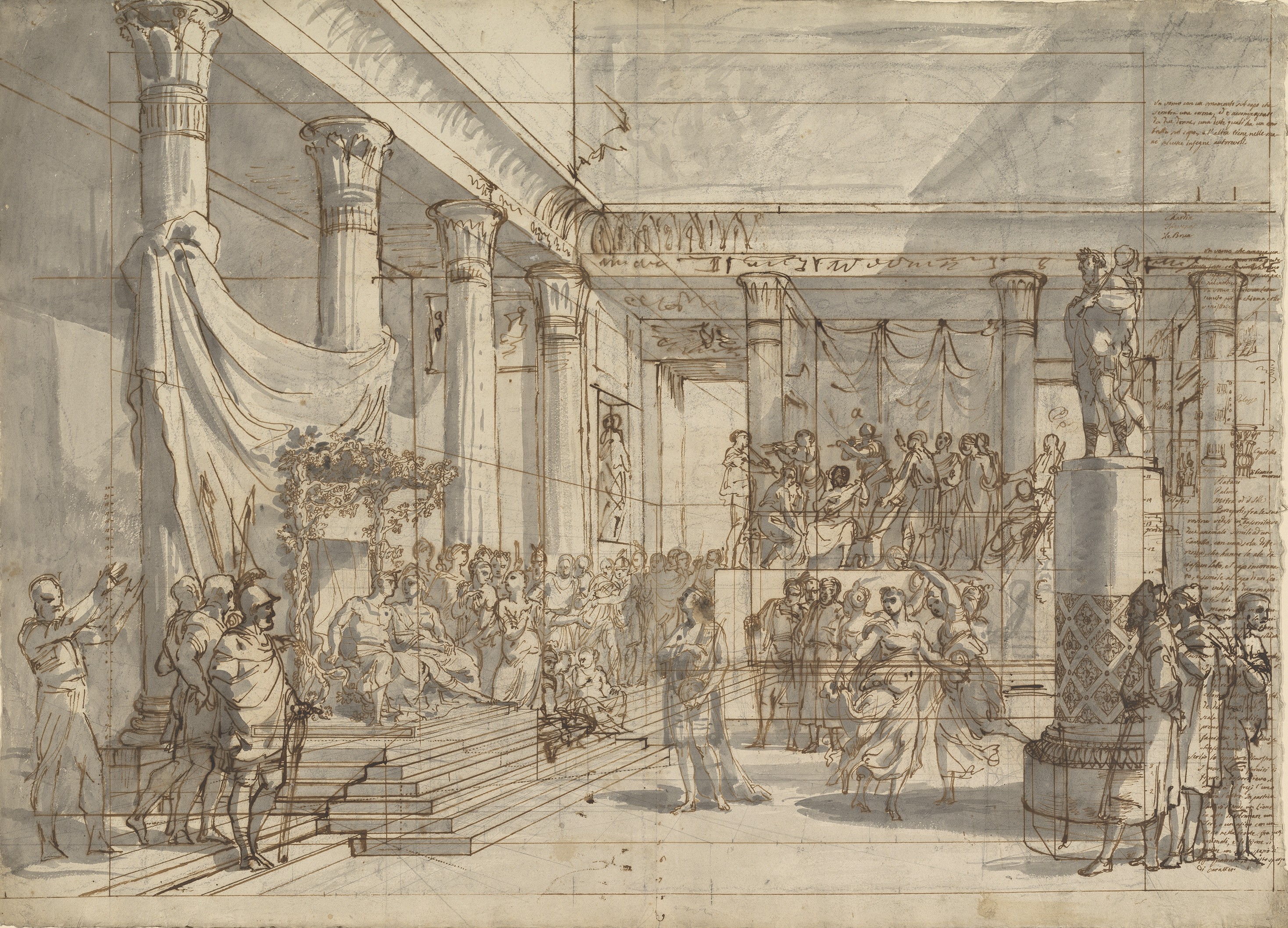 to 4BC Timotheus Playing the Lyre before Alexander and Thaïs in the Hall of the Palace at Persepolis, Pietro Fancelli