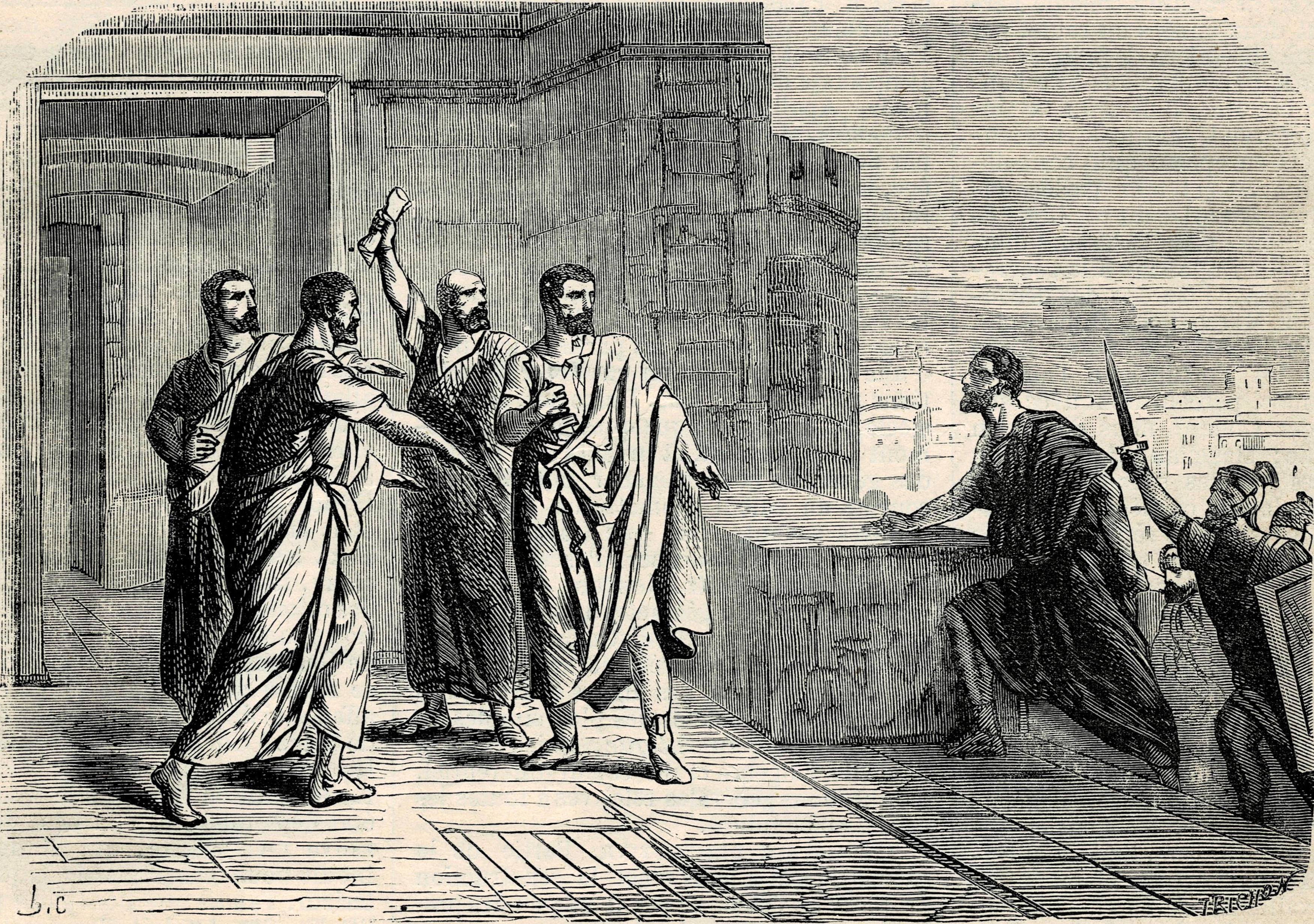 Tiberius Gracchus takes refuge in the Capitol with his partisans