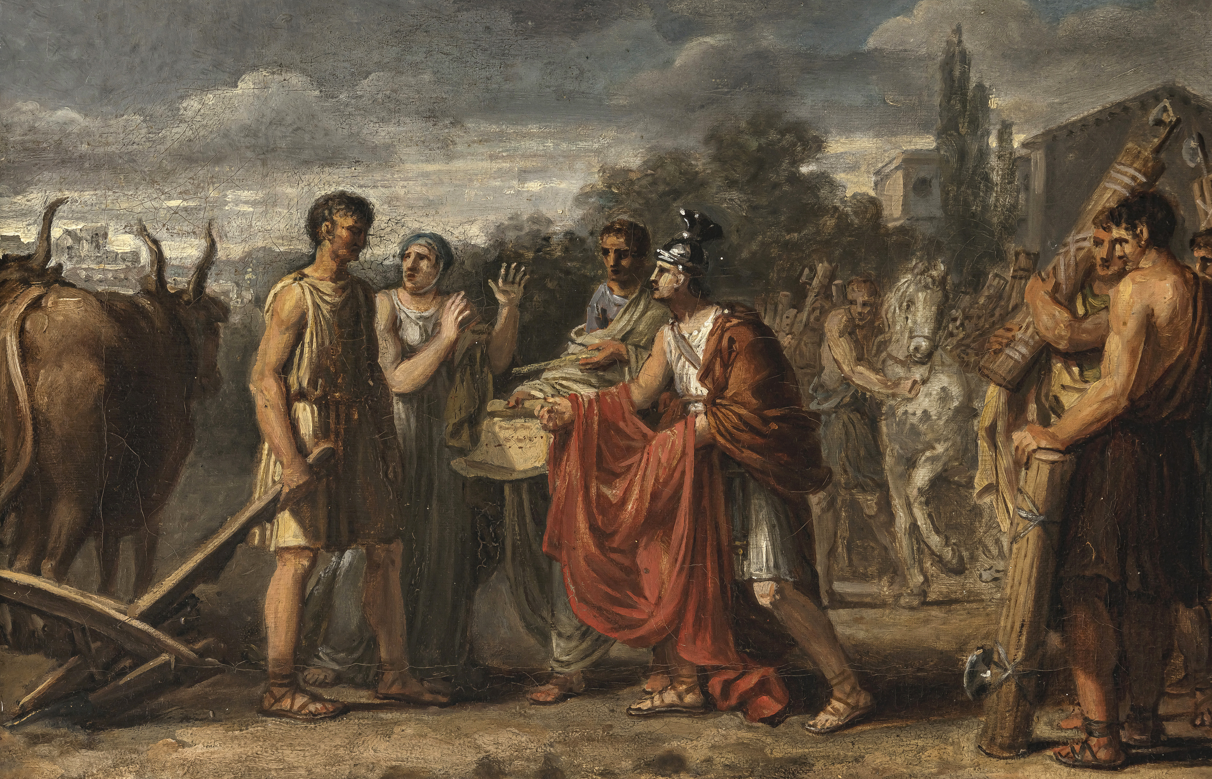 Lucius Quinctius Cincinnatus is called to the dictatorship from the plow