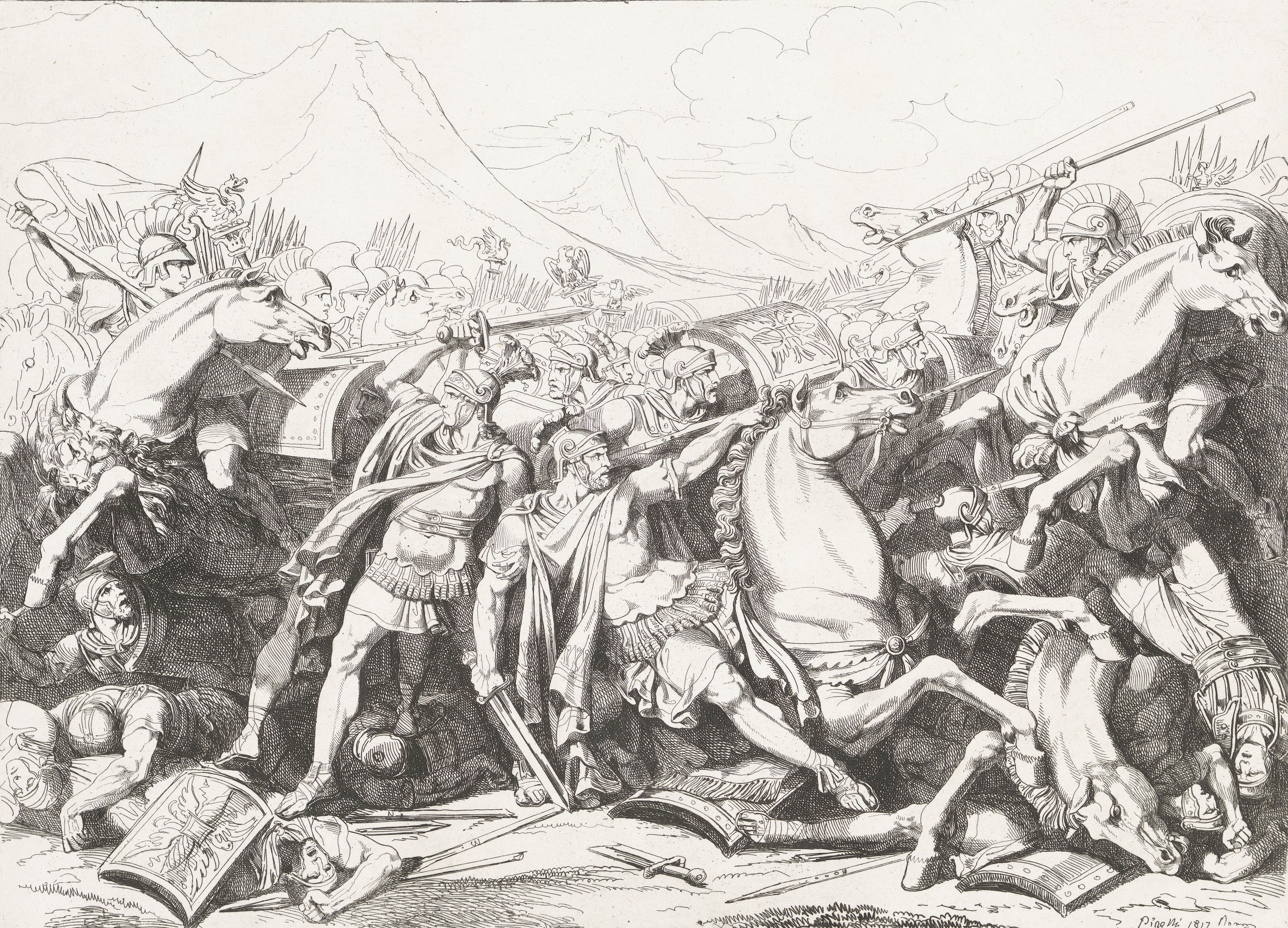 Scipio Africanus saves his wounded father First Battle of Ticinus