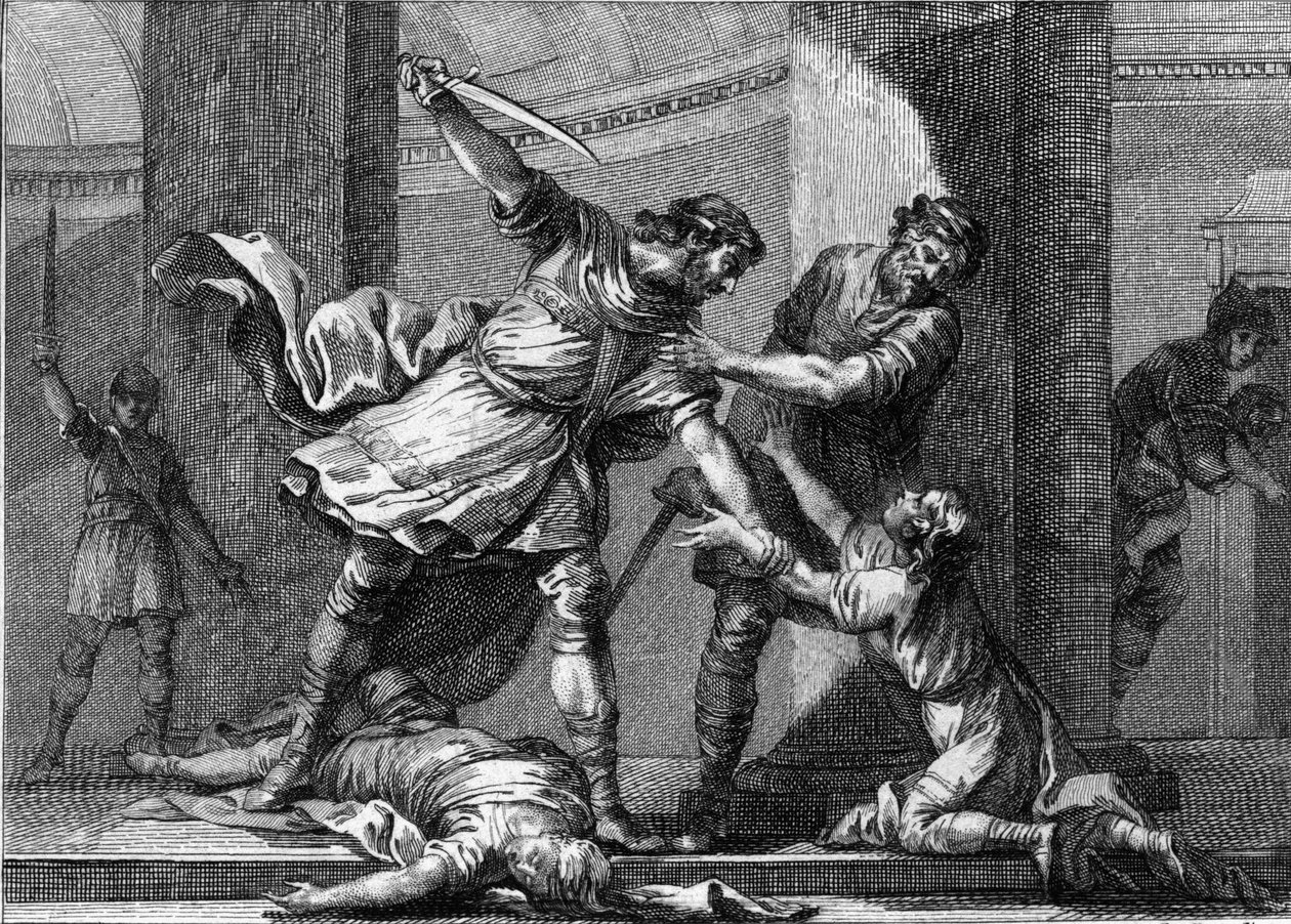 Clotaire I and Childebert I, the Frankish kings, murdered two sons of their brother Clodomir (495-524)