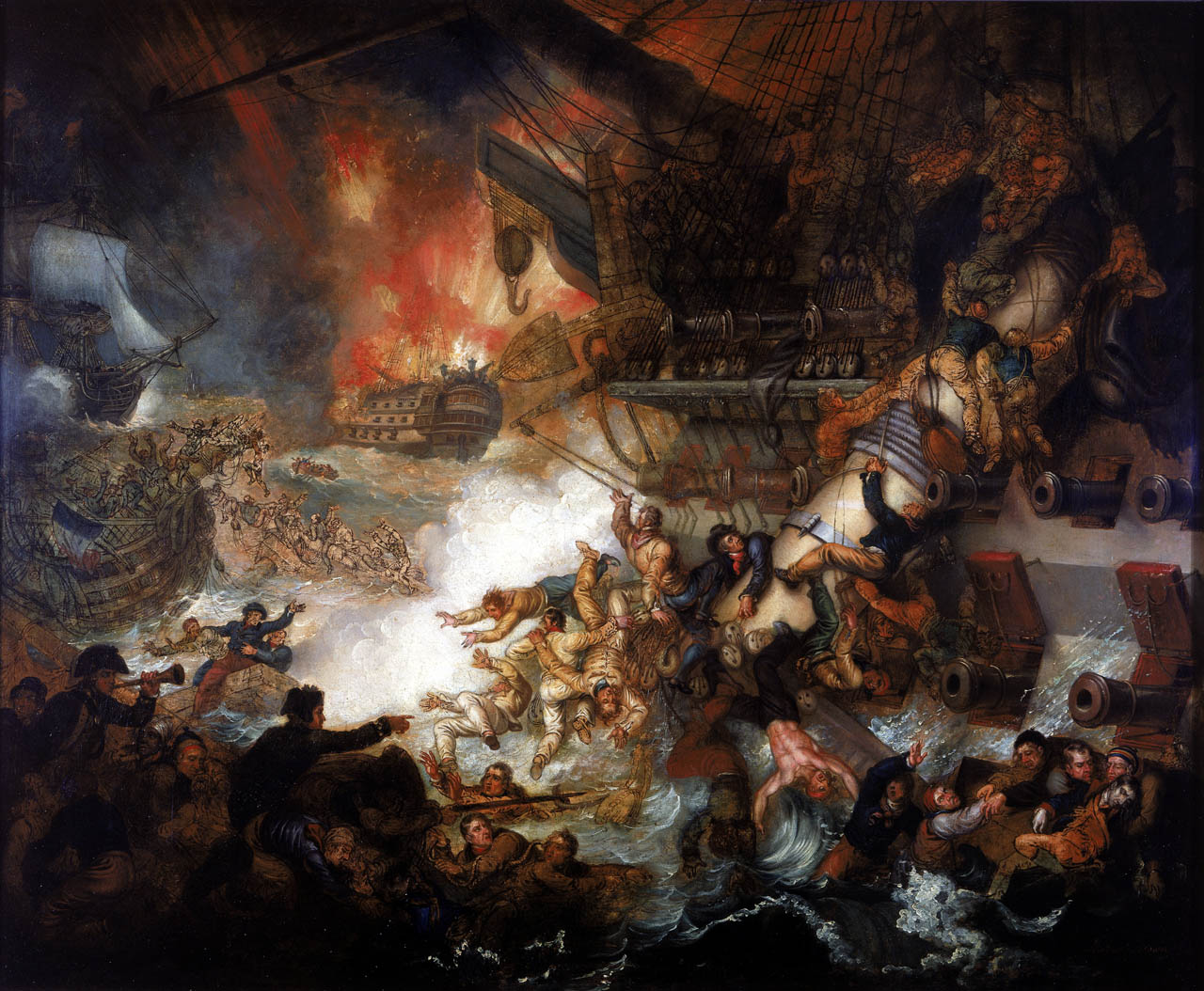 The Battle of the Nile Destruction of L'Orient Mather Brown