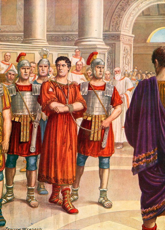 Sejanus under arrest in the Senate