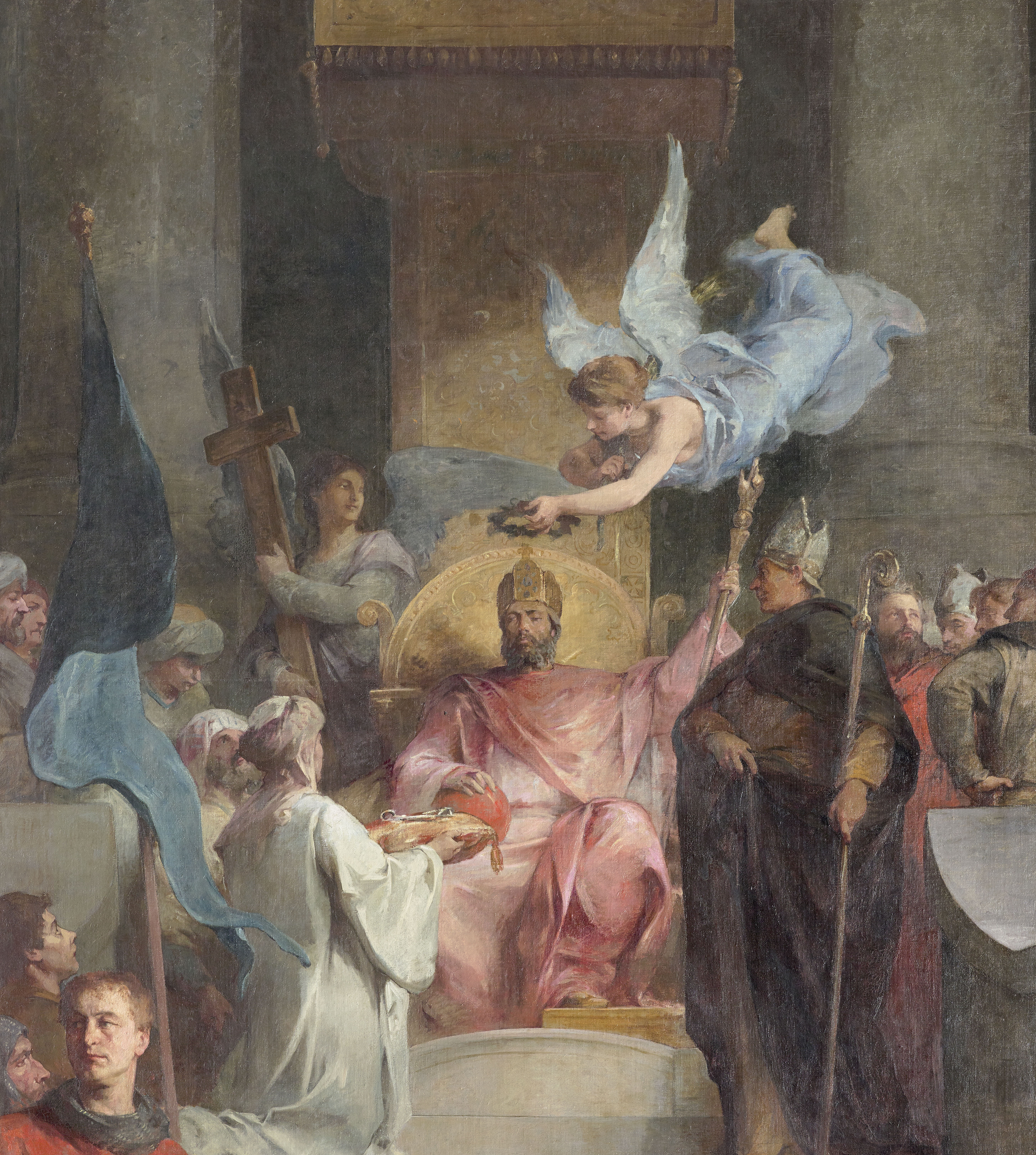 ambassadors of al-Rashid offer keys of Holy Sepulchre to Charlemagne (detail 1)