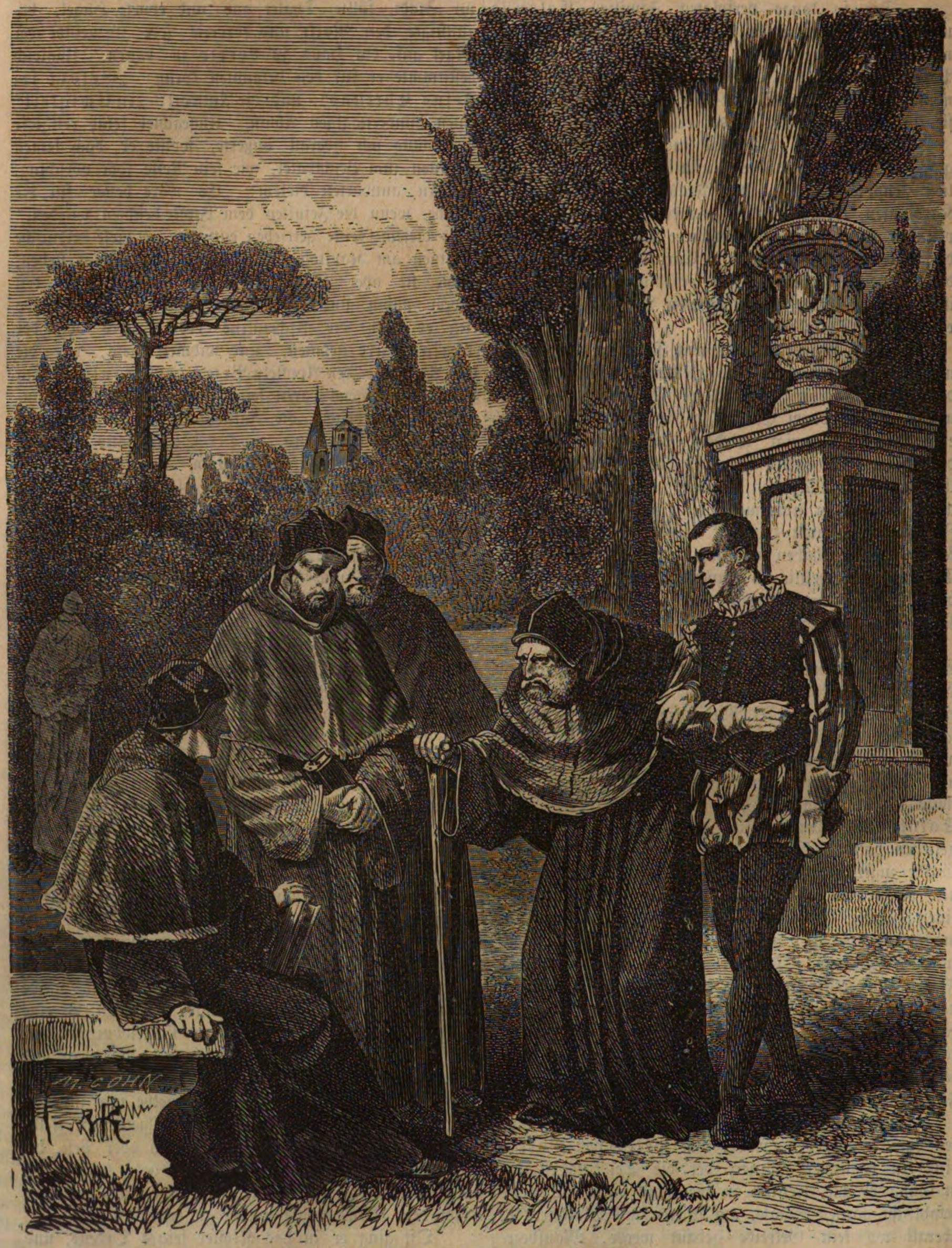 Kardinal Montalto going for a walk