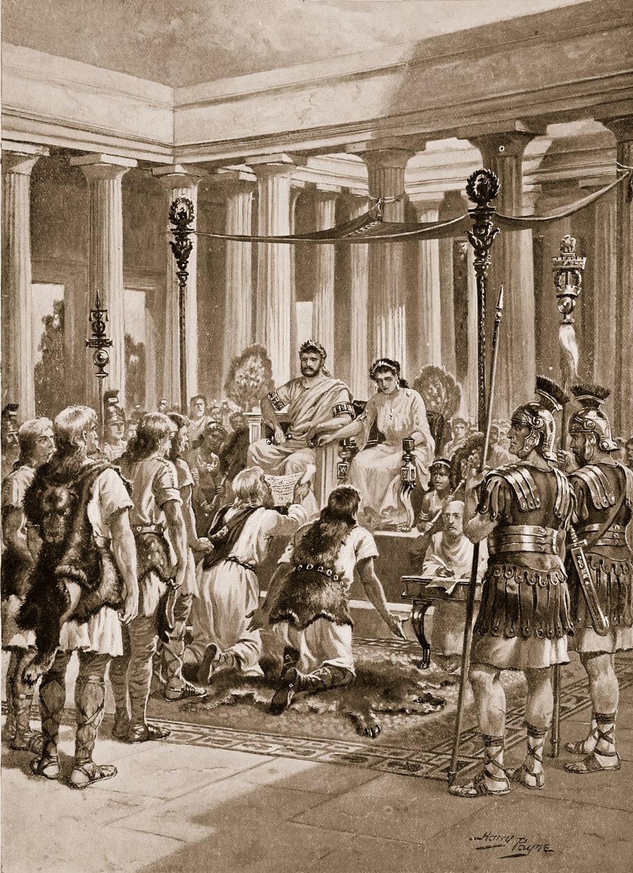 The Groans of the Britons', illustration from 'The History of the Nation' )Henry A. Payne