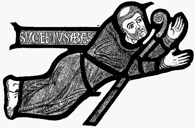 A redrawing of Suger from a stained glass window found in his abbey
