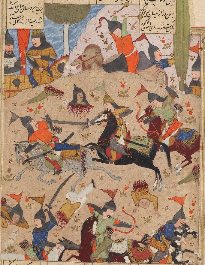 Battle of Hormozdgan, illumination from a Shahnameh manuscript