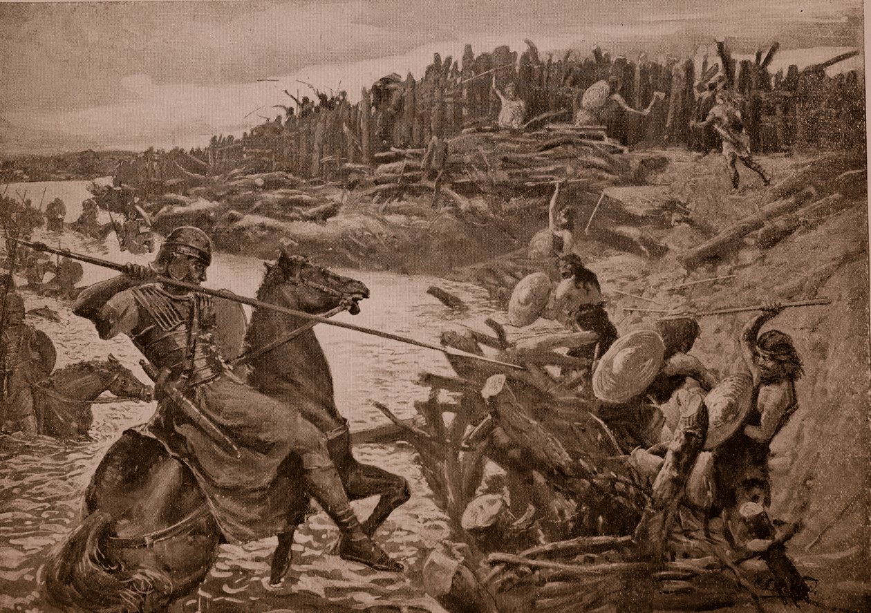Caesar crosses the Thames